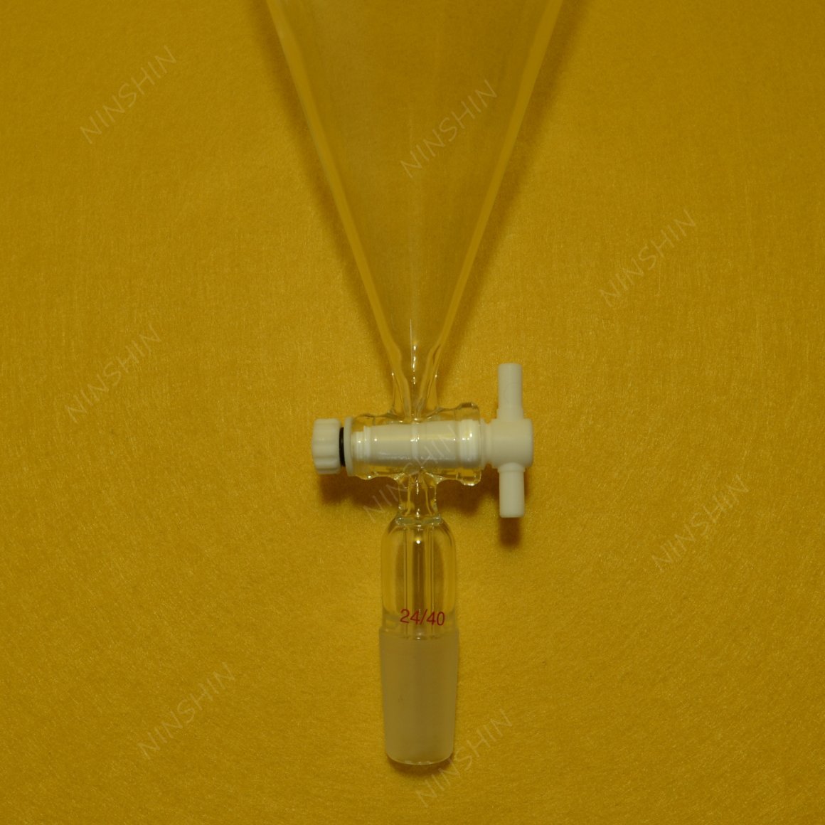 24/40 1000ml Pear Shape Separatory Funnel with PTFE Stopcock - Premium Lab Glassware for Chemical Extraction & Liquid Separation in Laboratories