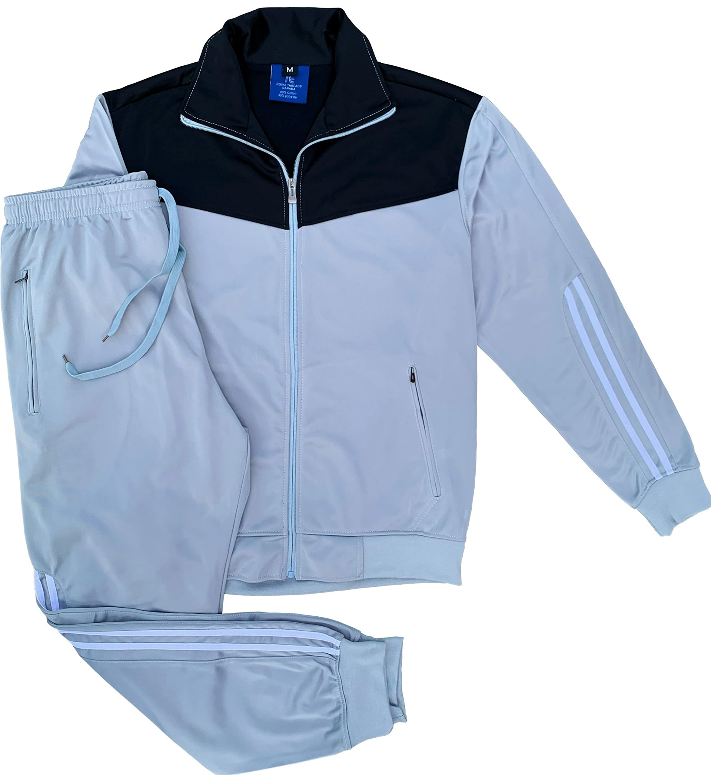 Men's Velocity Running Jacket & Jogger Pants Set - Lightweight Breathable Activewear Tracksuit for Gym, Workout & Outdoor Sports