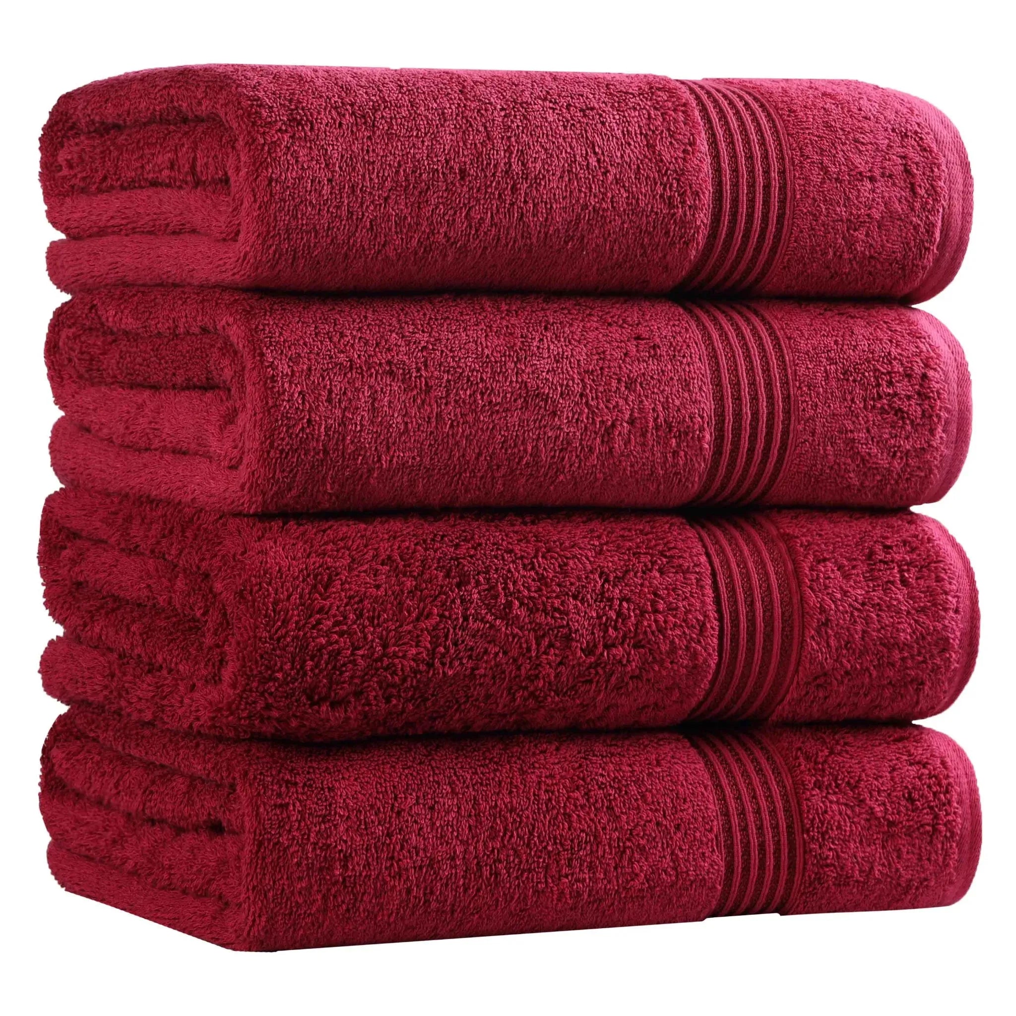 Premium Egyptian Cotton Bath Towels Set of 4 - Ultra Soft & Highly Absorbent Luxury Towels for Spa, Hotel & Home Use