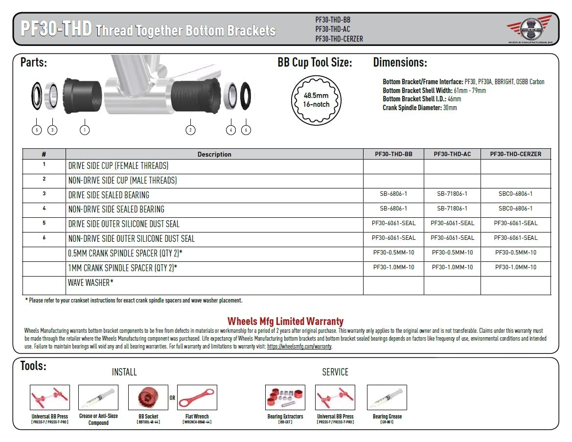 Premium Press Fit 30 to Outboard Bottom Bracket with Ceramic Bearings - High-Performance Bike Upgrade for Road & Mountain Bikes - Smooth Ride & Durability for Cyclists
