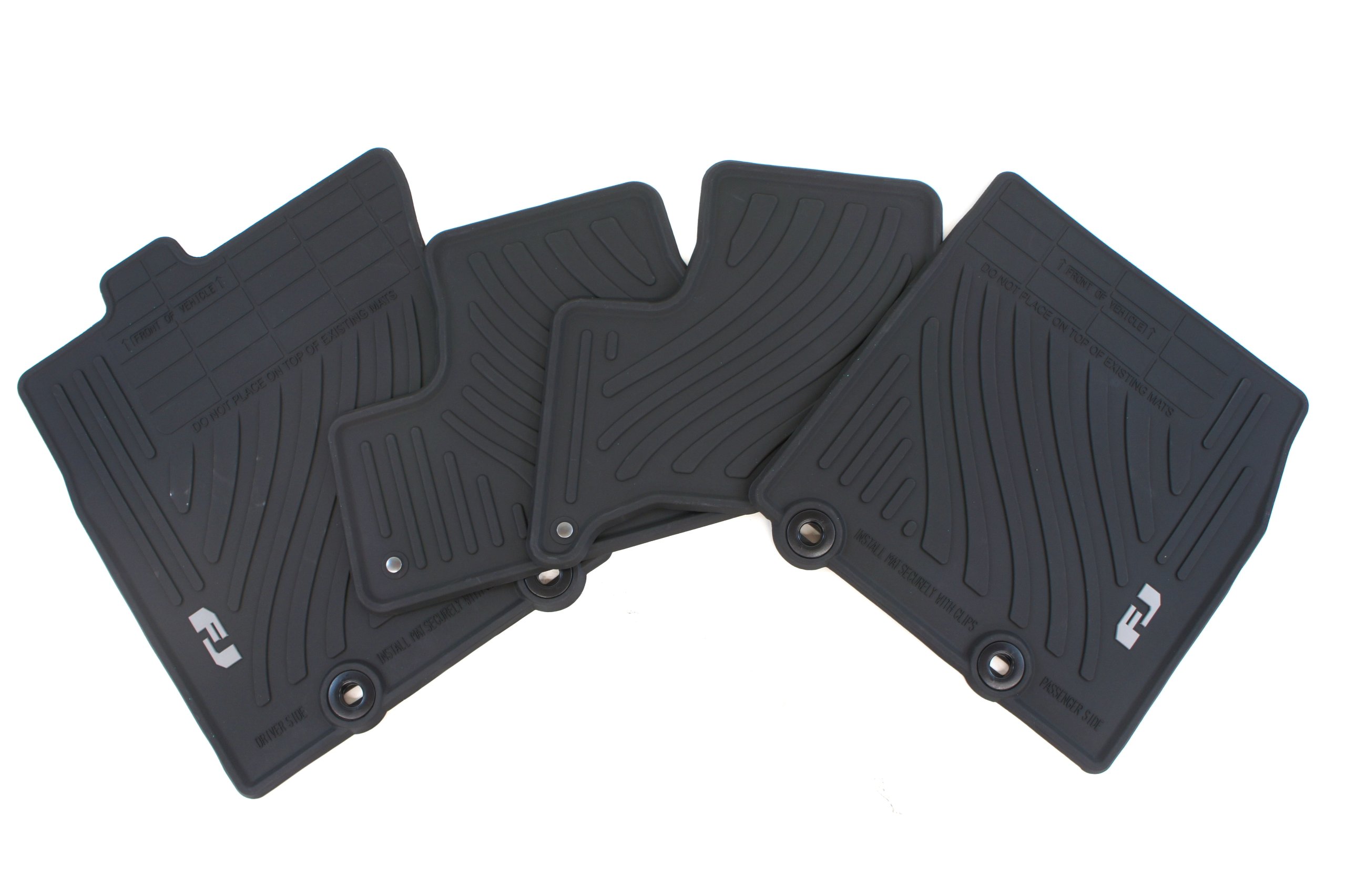 Genuine Toyota All-Weather Floor Mats - Front & Rear Set of 4 (Black) | Heavy Duty Protection for Cars, SUVs & Trucks | Perfect for Rain, Snow & Mud Protection