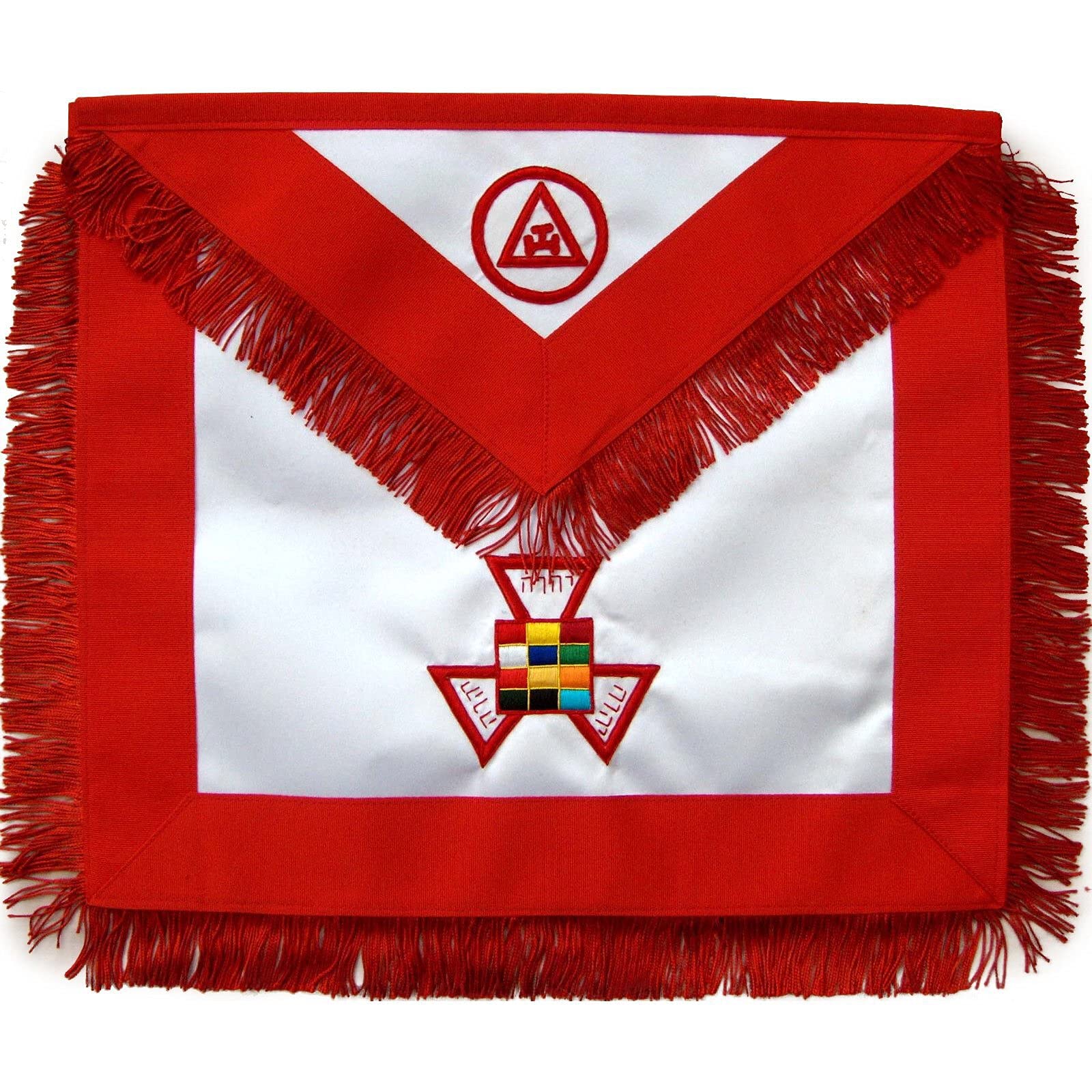 Past High Priest Royal Arch Chapter Apron - Red Hand Embroidery Masonic Regalia for Rituals & Ceremonies | Perfect for Freemason Events, Lodge Meetings & Historical Reenactments