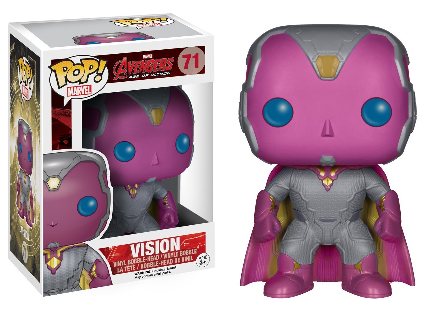 Avengers Age of Ultron Vision #71 Pop Vinyl Figure - Collectible Marvel Movie Action Figure for Display, Gifts & Comic Con Events