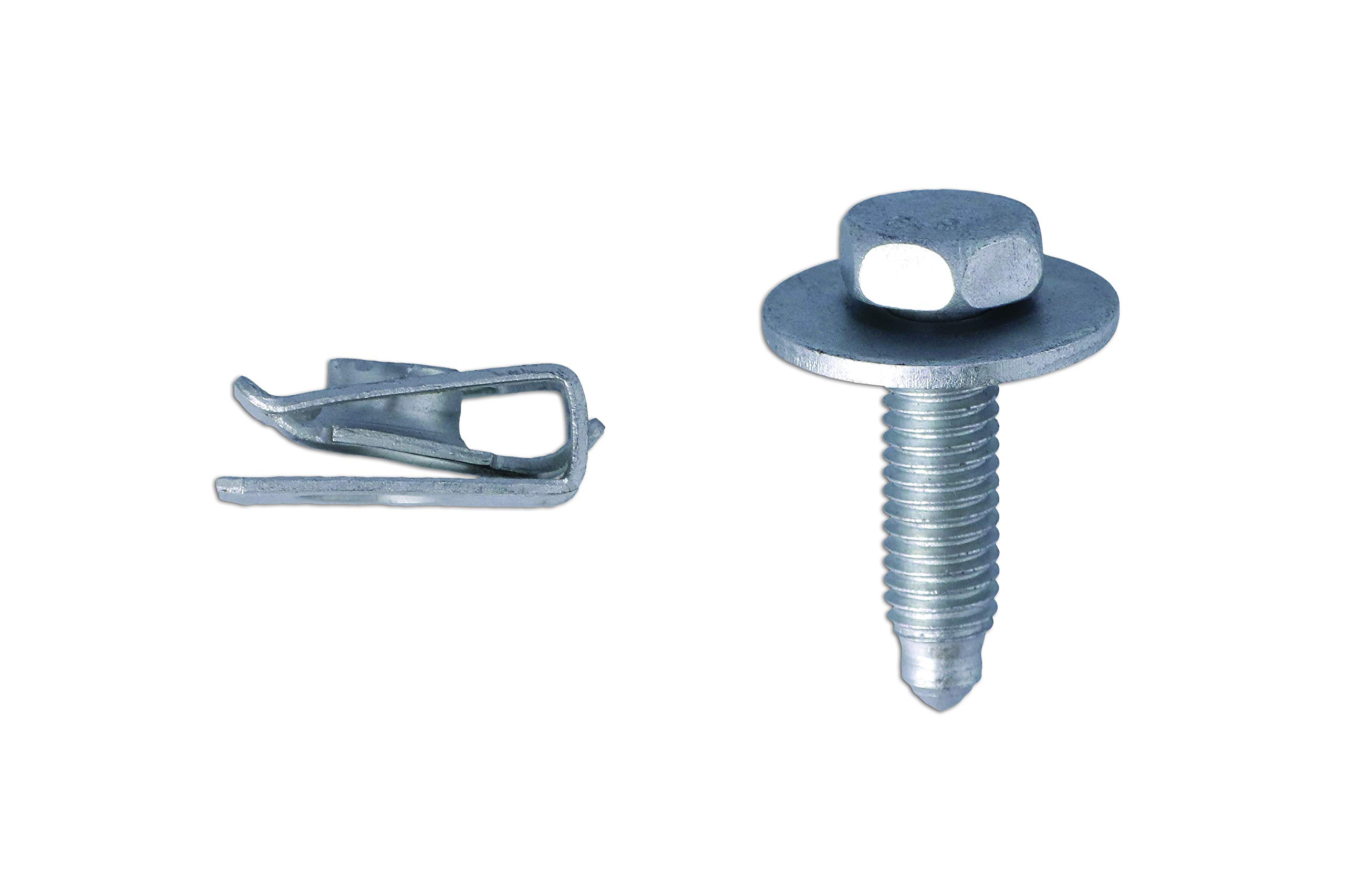 Connect Workshop Consumables Connect 36437 Body Screw with Washer & U Nut - Pack of 50 | Durable Fasteners for Furniture Assembly, DIY Projects & Automotive Repairs