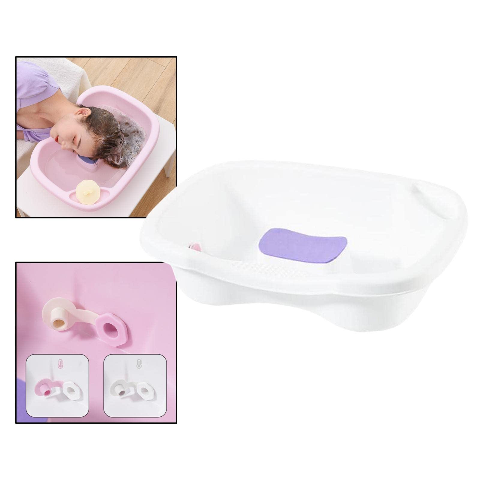 **Amagogo Portable Shampoo Basin with Tube & Pillow - Hair Washing Sink for Kids, Elderly & Disabled - Lightweight Wash Tub for Home, Hospital & Travel (White)**    *(Use Cases: Perfect for bedridden patients, elderly care, post-surgery recovery, home haircuts, and travel convenience.)*