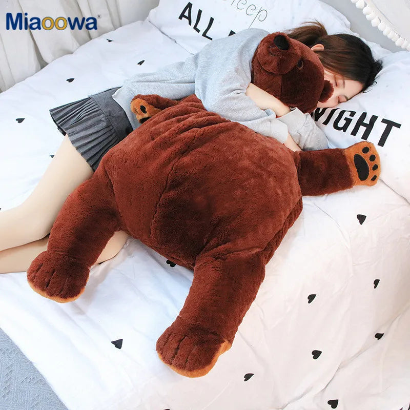 **60/100cm Giant Brown Teddy Bear Plush Toy - Super Soft Stuffed Animal for Kids, Girls & Boys - Perfect Birthday Gift, Cuddle Pillow & Nursery Decor**