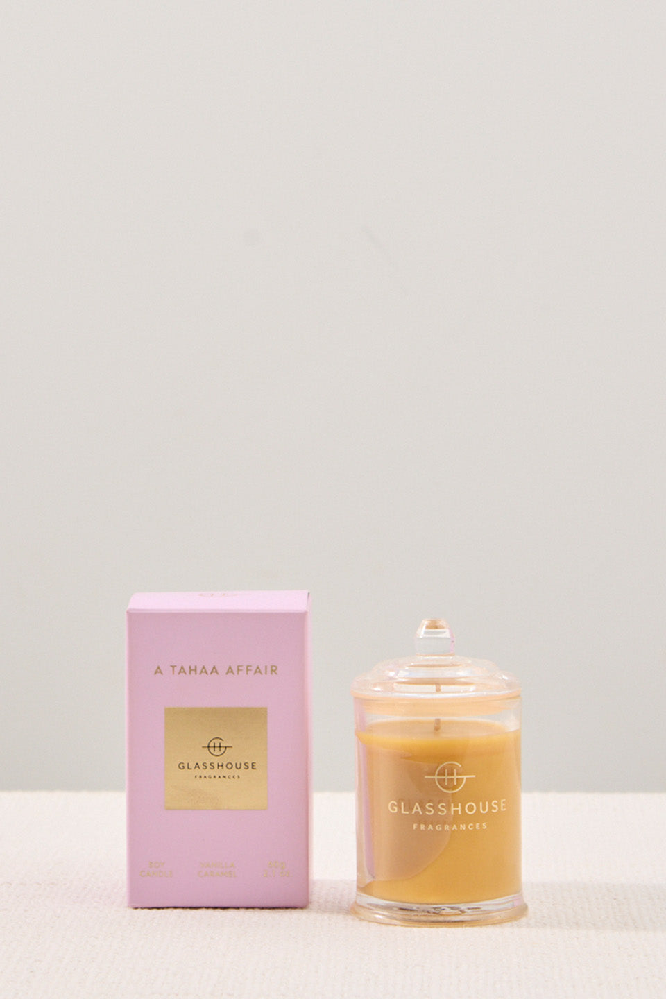 60g Triple Scented A Tahaa Affair Candle - Long Lasting Vanilla, Coconut & Caramel Fragrance for Home, Bathroom & Relaxation