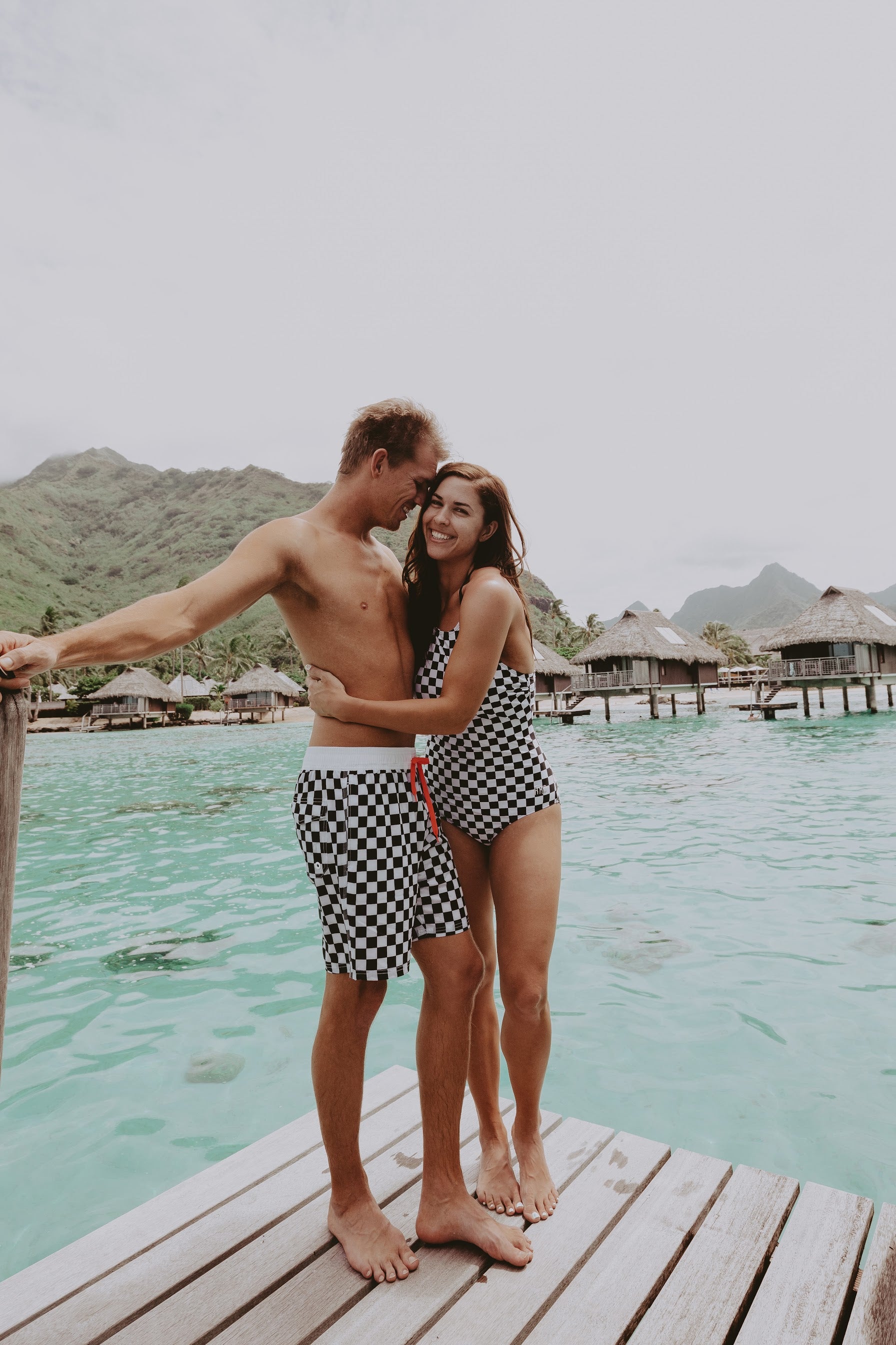 Brock & Boston Men's Checkered Swim Trunks - Quick Dry Beach Shorts for Swimming & Surfing - $24 | Perfect for Pool Parties, Vacation & Summer Outdoor Activities