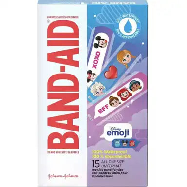 Waterproof Adhesive Bandages with Emoji Design - First Aid for Cuts, Scrapes & Blisters - Perfect for Kids, School, Sports & Outdoor Activities