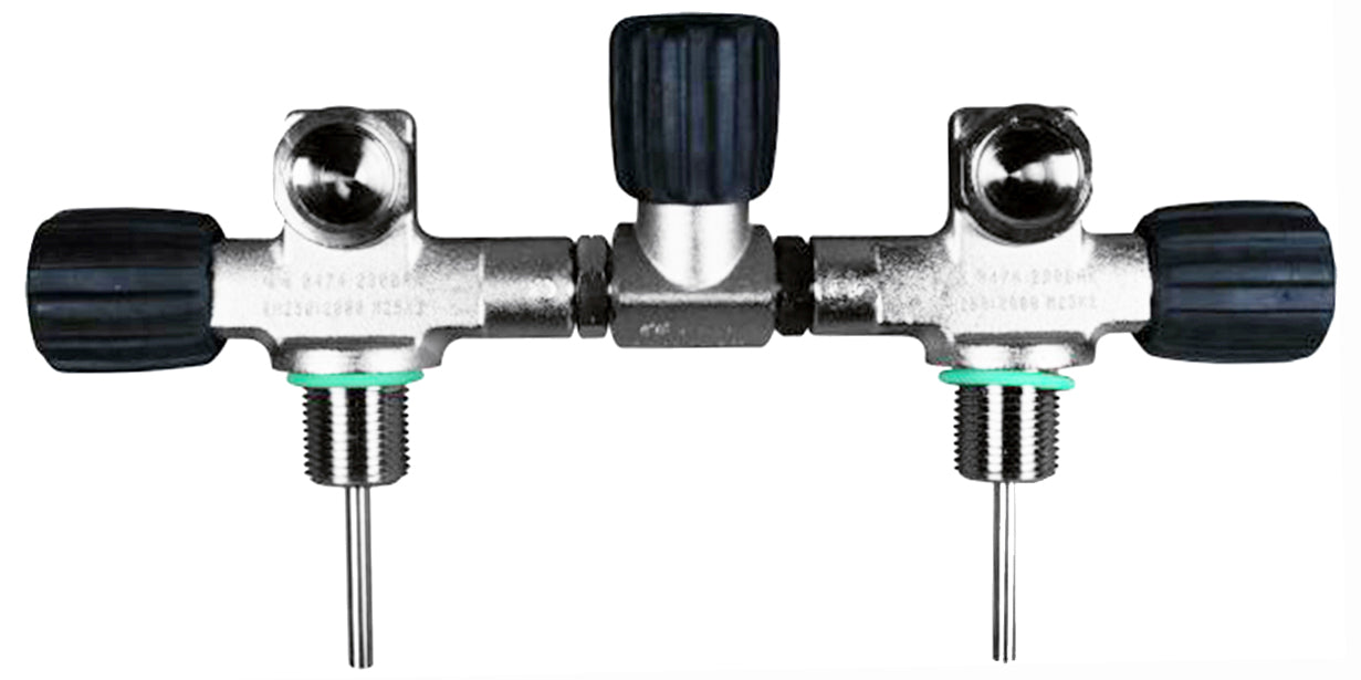 BTS 5140mm 232 Bar High Pressure Steel Cylinder Manifold with DIN Outlets & Isolator Valve - S16310624 - Perfect for Industrial Gas Storage & Distribution Systems