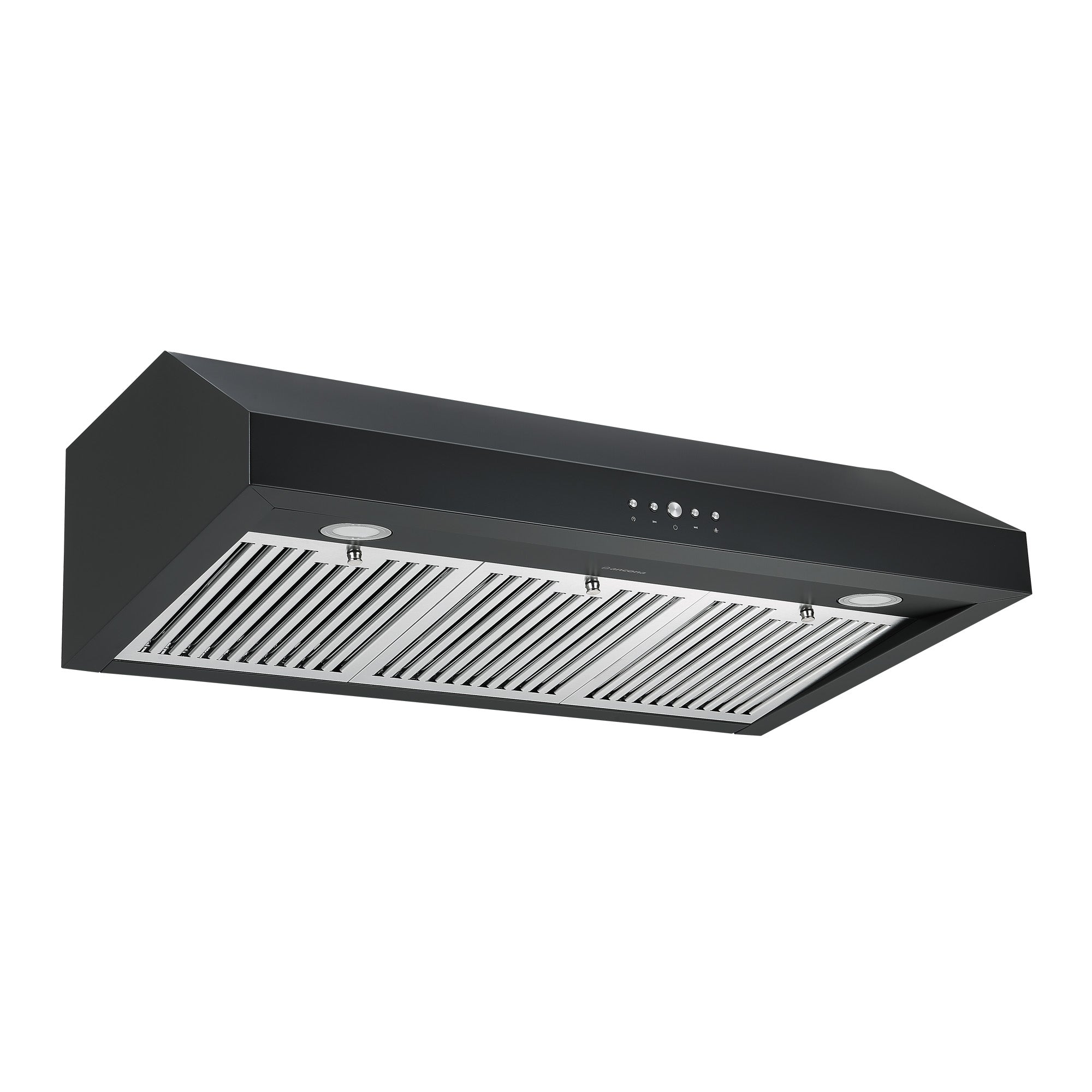 Ancona 36-Inch 440 CFM Ducted Under Cabinet Range Hood in Black - Powerful Kitchen Ventilation for Smoke & Odor Removal