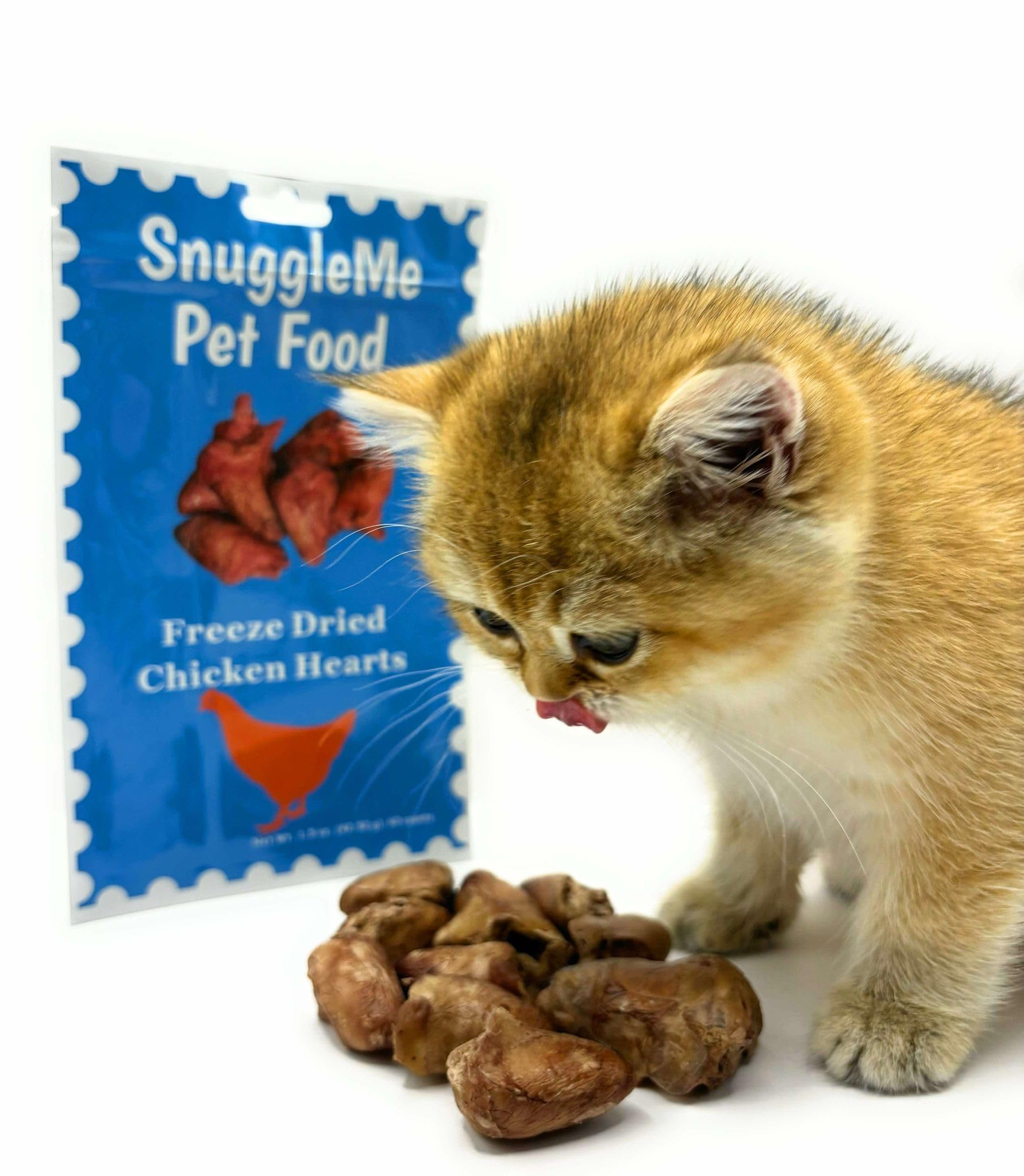 Freeze Dried Chicken Hearts Dog & Cat Treats - All Natural Protein Snacks for Pets - Perfect for Training Rewards, Mealtime Toppers & Dental Health