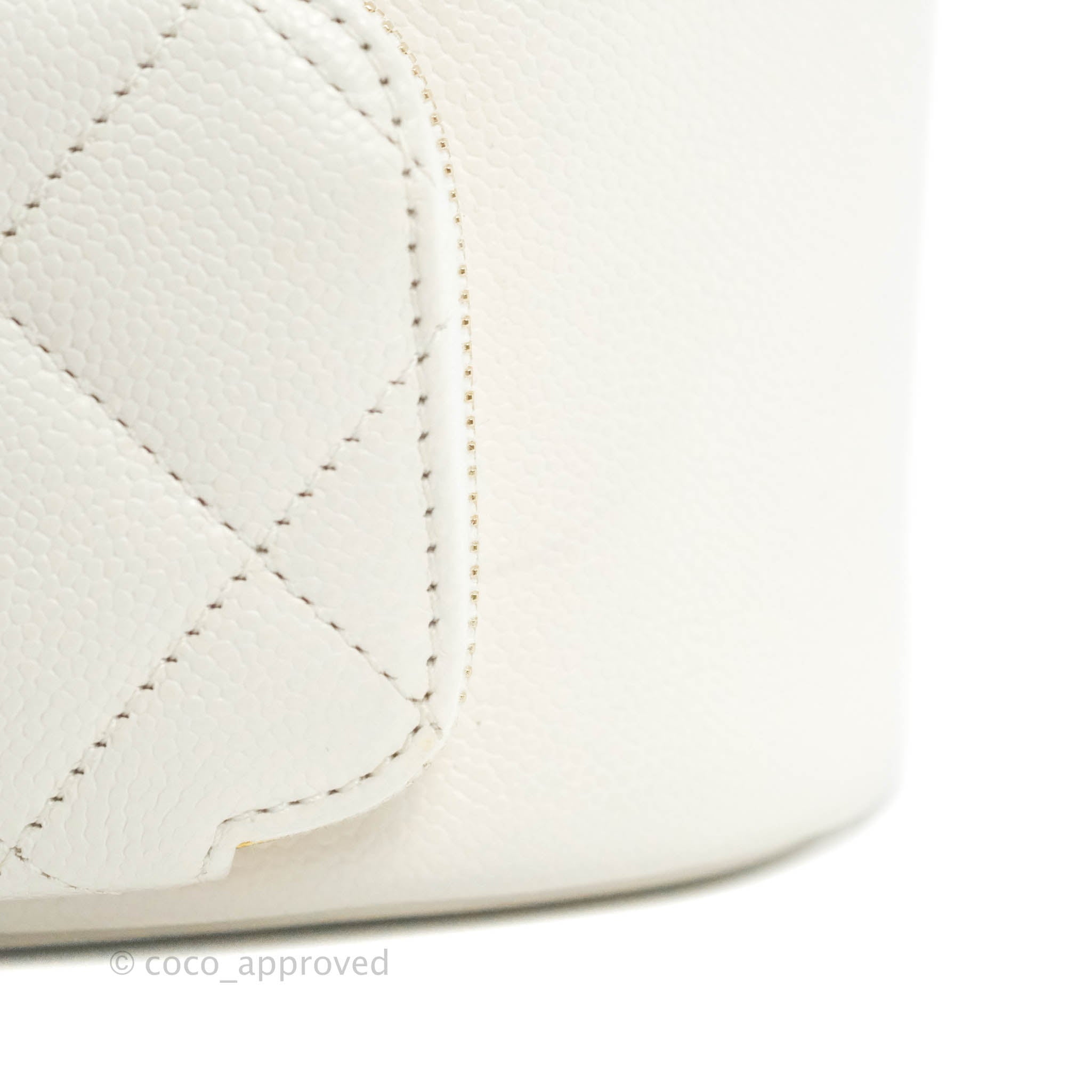 Chanel Business Affinity Drawstring Bucket Bag in White Caviar Leather with Gold Hardware - Perfect for Work, Travel & Everyday Luxury