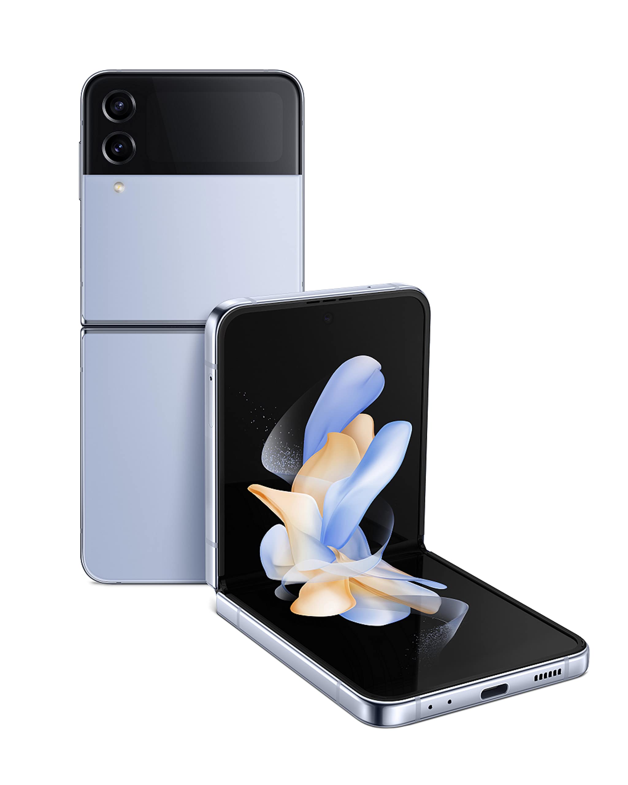 SAMSUNG Galaxy Z Flip 4 Unlocked Android Smartphone 128GB - Foldable Phone with Flex Mode, Hands-Free Camera & Cover Screen | Compact Design, US Version 2022 in Blue | Perfect for Travel, Selfies & On-the-Go Use