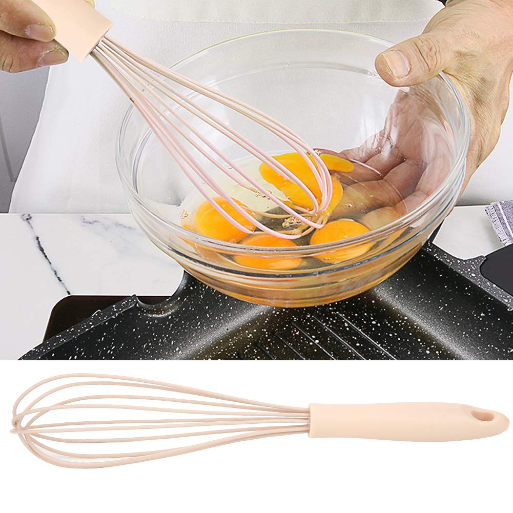 **Silicone Egg Whisk - Manual Hand Mixer for Cooking, Baking & Whipping - Non-Electric Egg Beater for Egg Whites, Cream, Sauce & Milkshake - Perfect for Kitchen, Home & Professional Use**