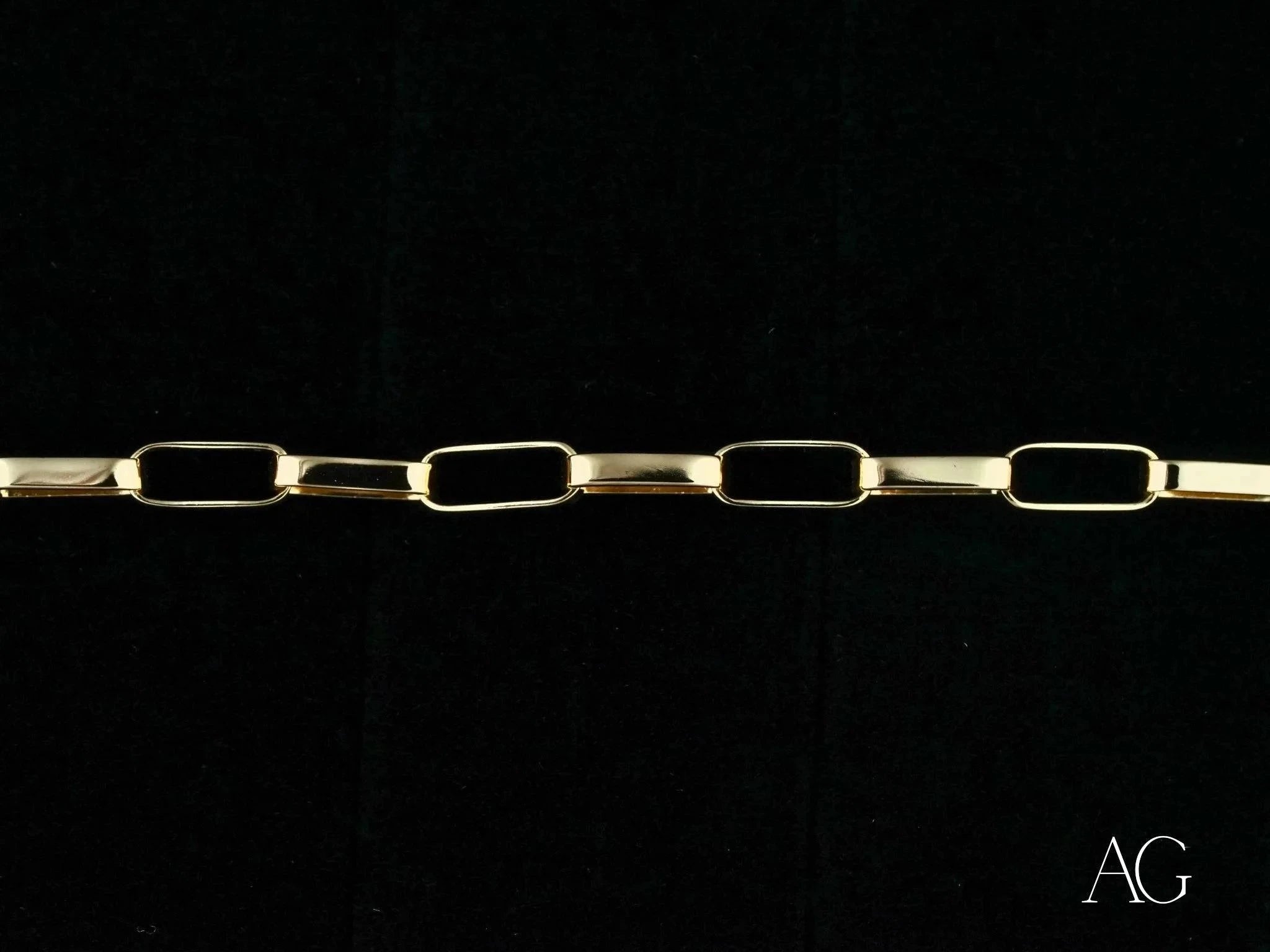 18K Gold Box Link Bracelet for Women - Timeless Luxury Jewelry for Elegant & Sophisticated Style | Perfect for Weddings, Parties & Special Occasions