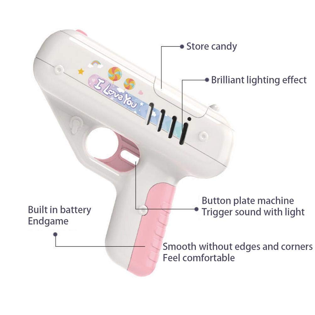 Fun Candy Shooting Gun Toy with Lollipop Storage - Sweet Novelty Gift for Kids Birthday Party Favors & Surprise Gifts for Boys and Girls | Perfect for Easter Baskets, Halloween Treats & Christmas Stocking Stuffers