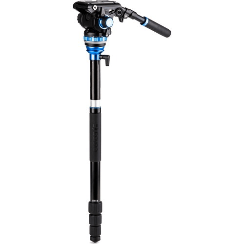 Benro A3883 Travel Angel Aero Video Tripod Kit with Levelling Column & S6PRO Head - Lightweight Aluminum Tripod for Travel Photography, Vlogging & Outdoor Shooting