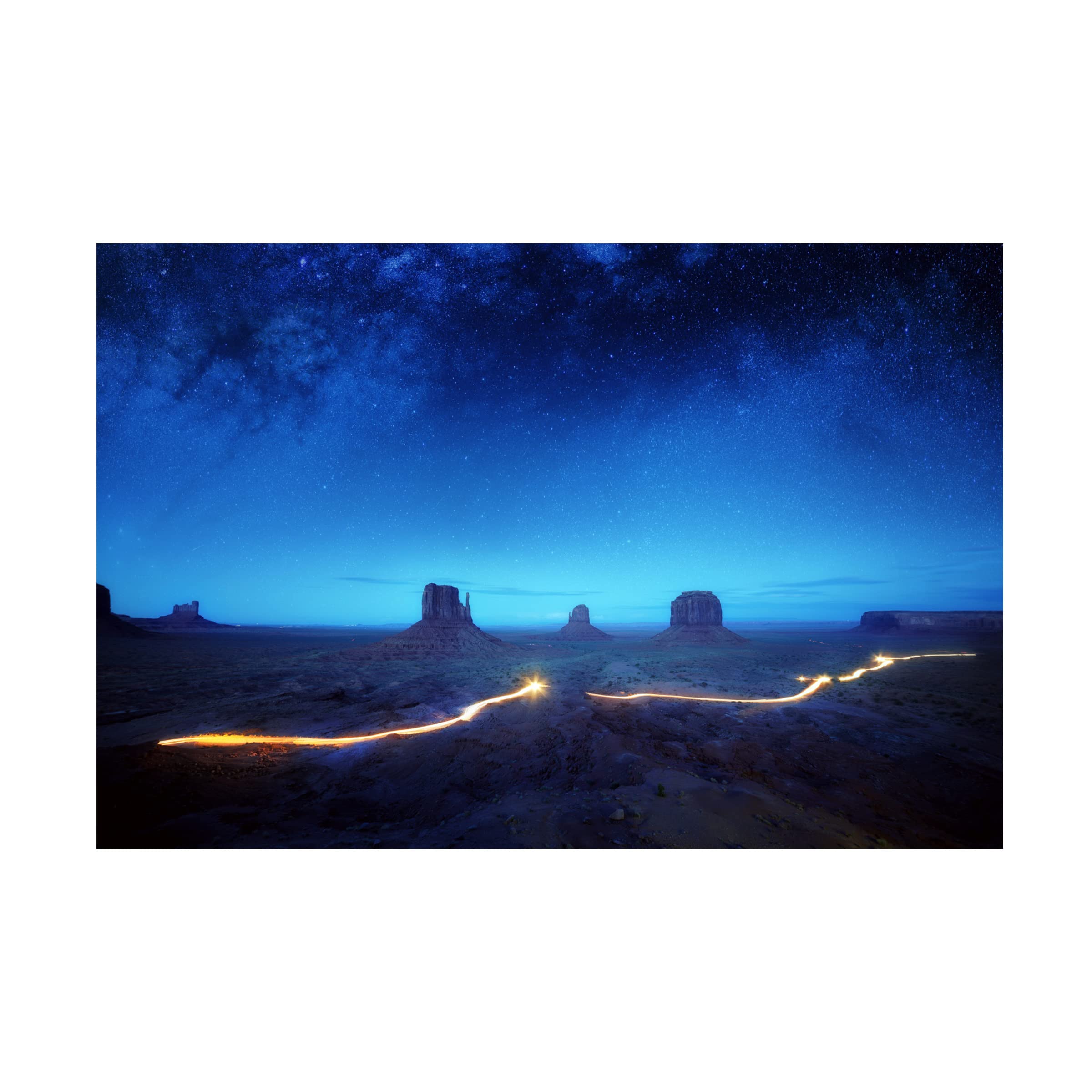 Trademark Fine Art 'Magic Monument Valley' Canvas Wall Art by Juan Pablo | Stunning Landscape Painting for Living Room, Bedroom & Office Decor