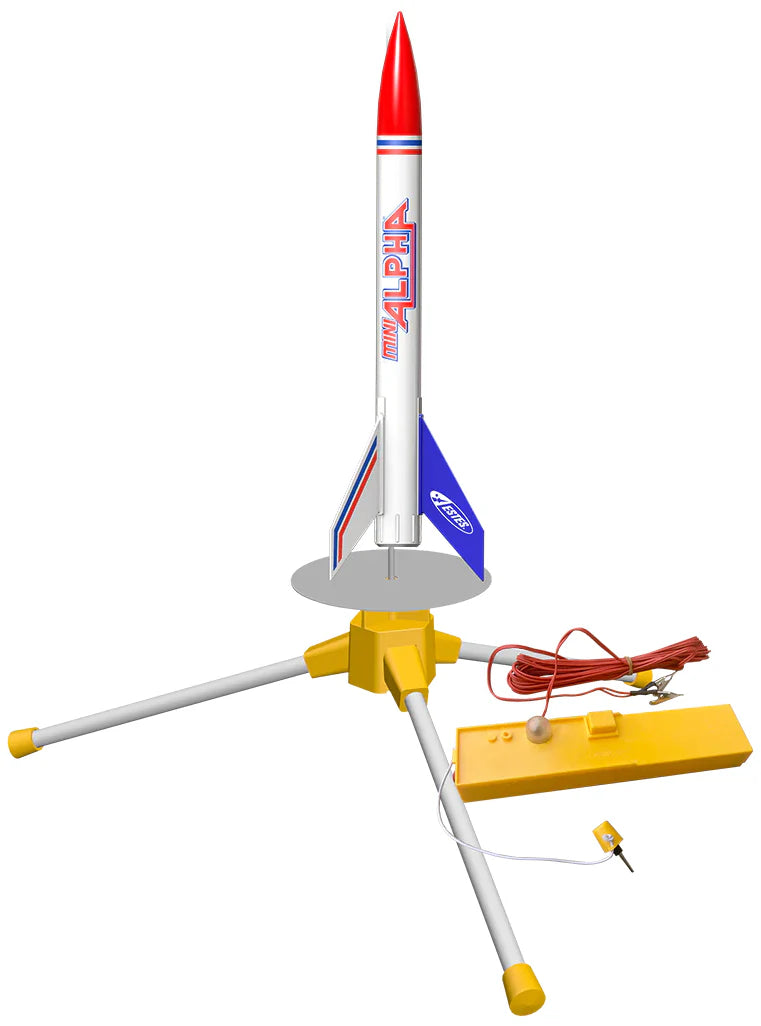 Estes Mini Alpha Model Rocket Launch Set - Beginner Rocket Kit with Mini Launch Controller & Pad (2458) | STEM Learning, Outdoor Science Experiments & Backyard Fun for Kids & Teens