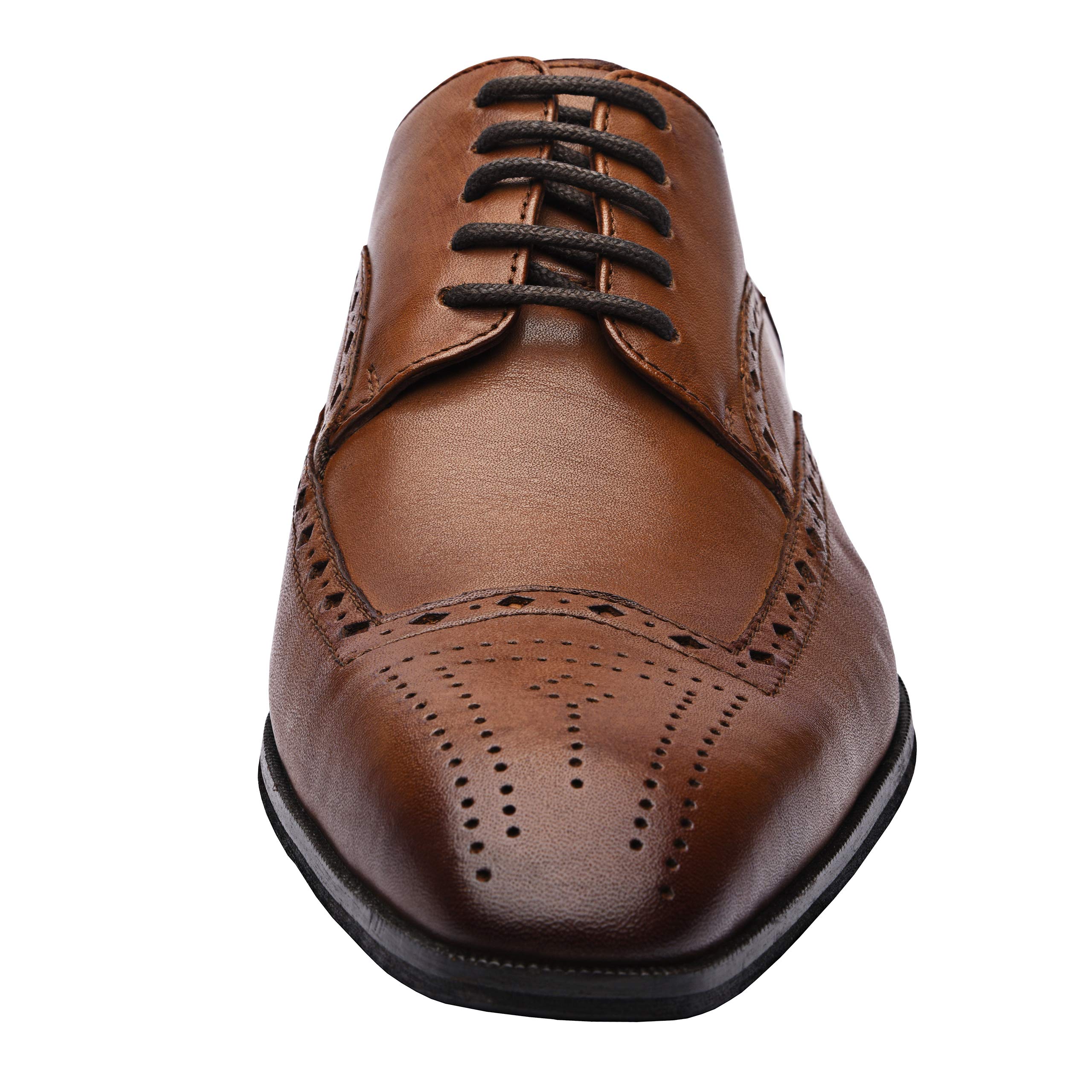 Genuine Leather Dress Shoes for Men | Italian Oxford Formal Shoes | Handcrafted with Leather Sole | Perfect for Weddings, Business & Special Occasions