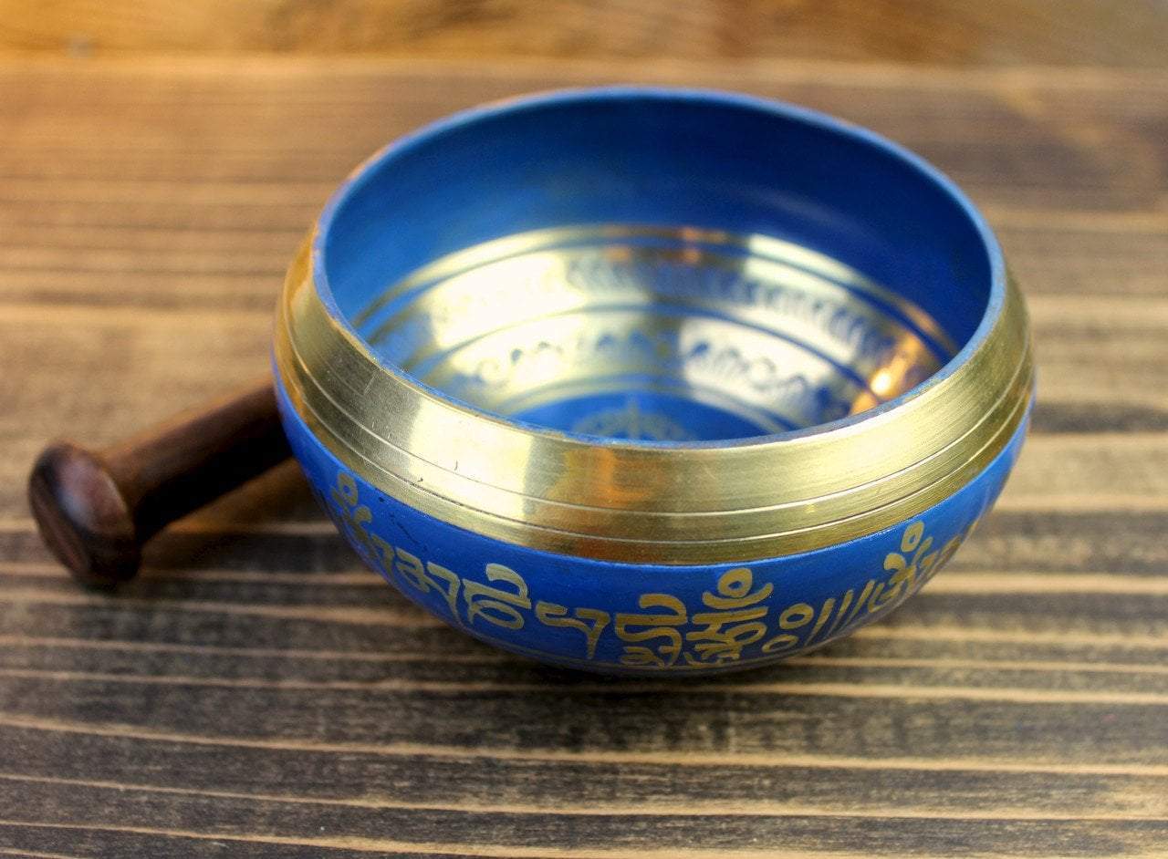 4 Inch Midnight Mantra Singing Bowl - Handcrafted Meditation Bowl for Yoga, Sound Healing & Relaxation - Perfect for Home, Studio & Spiritual Practice