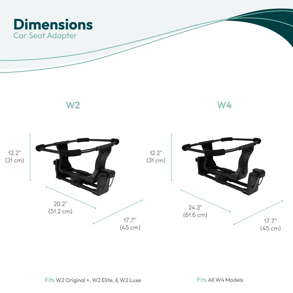 WONDERFOLD W4 Series Infant Car Seat Adapter - 360° Rotating Chicco Car Seat Compatible | Easy Installation & Folds with Stroller Wagon | Perfect for Travel, Shopping & Family Outings