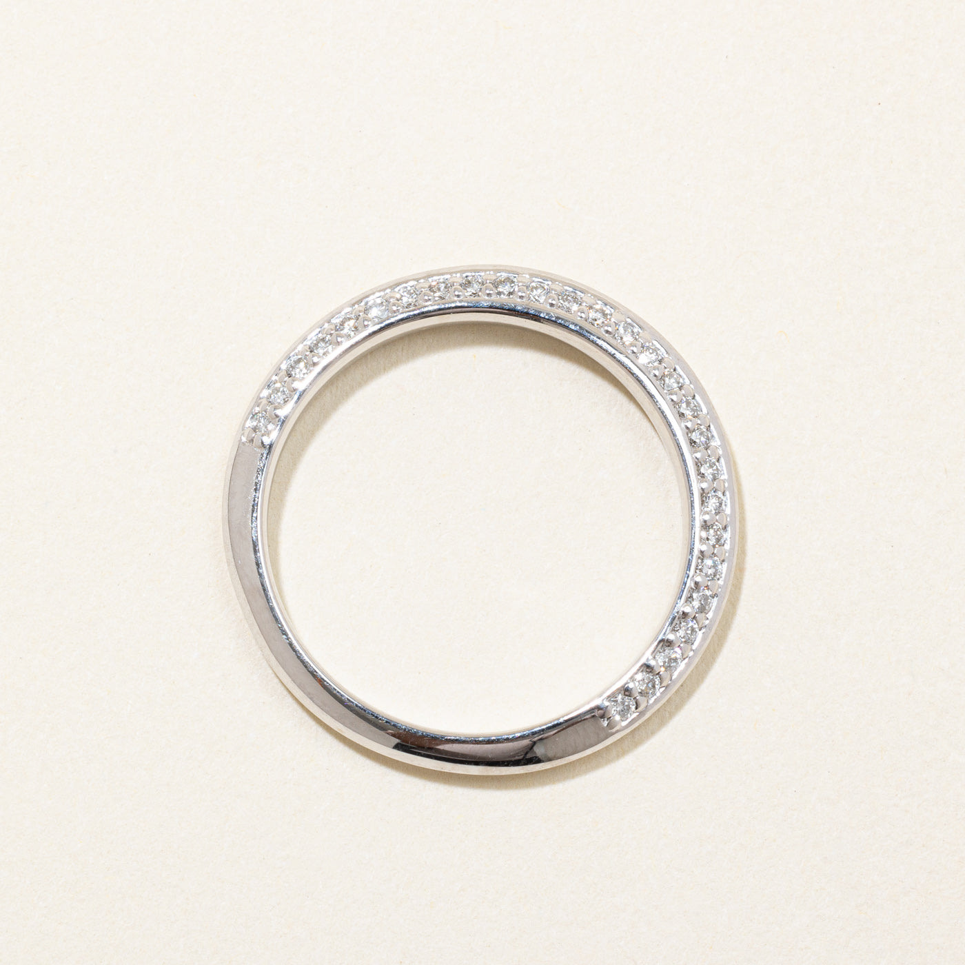 14K Diamond Pave Knife Edge Ring - 0.54ctw Size 8 | Elegant Wedding Band, Anniversary Gift & Engagement Ring for Women