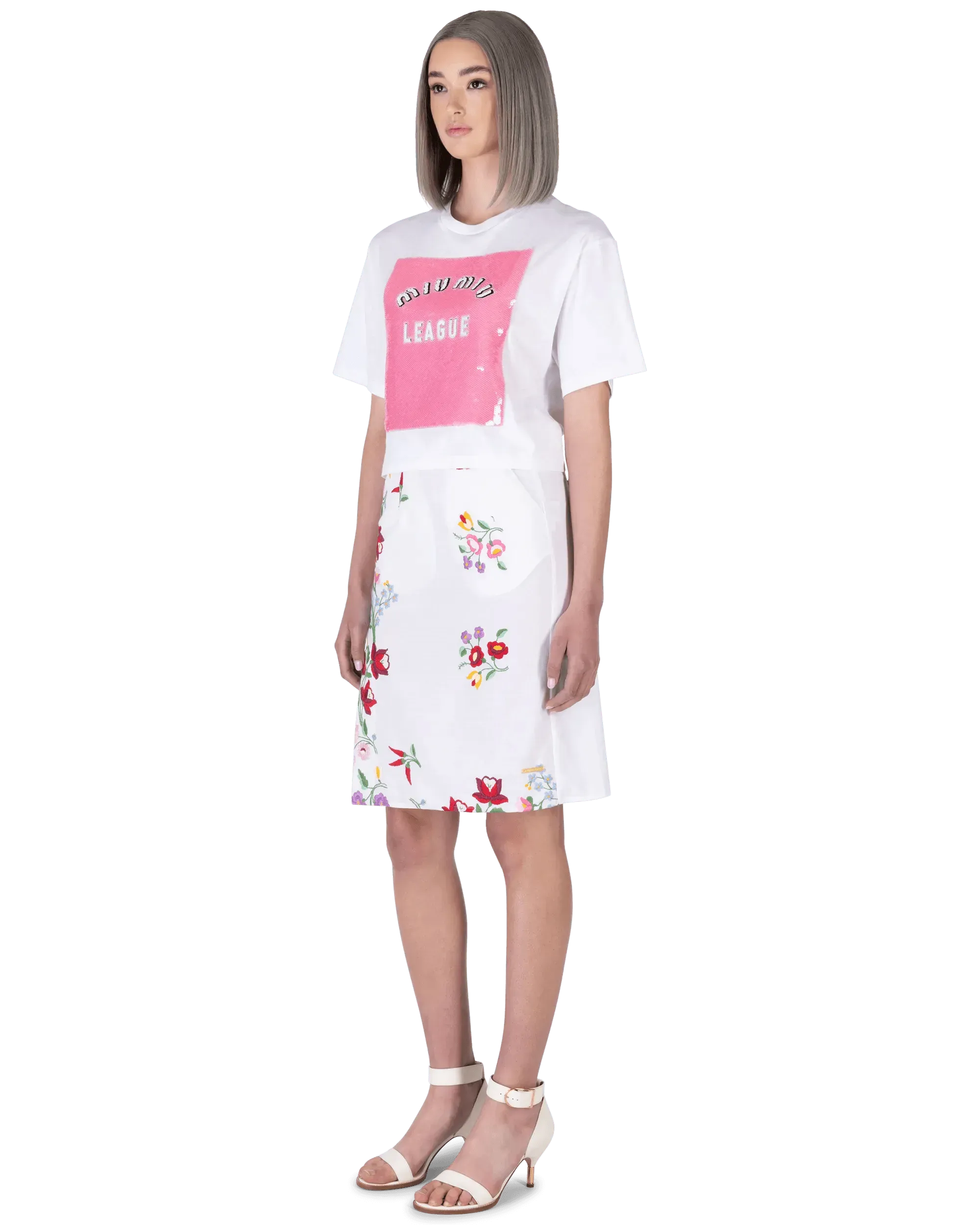 Embroidered Linen Slit Skirt for Women - Boho Summer Maxi Skirt with High Side Slit | Perfect for Beach Vacations, Music Festivals & Date Nights