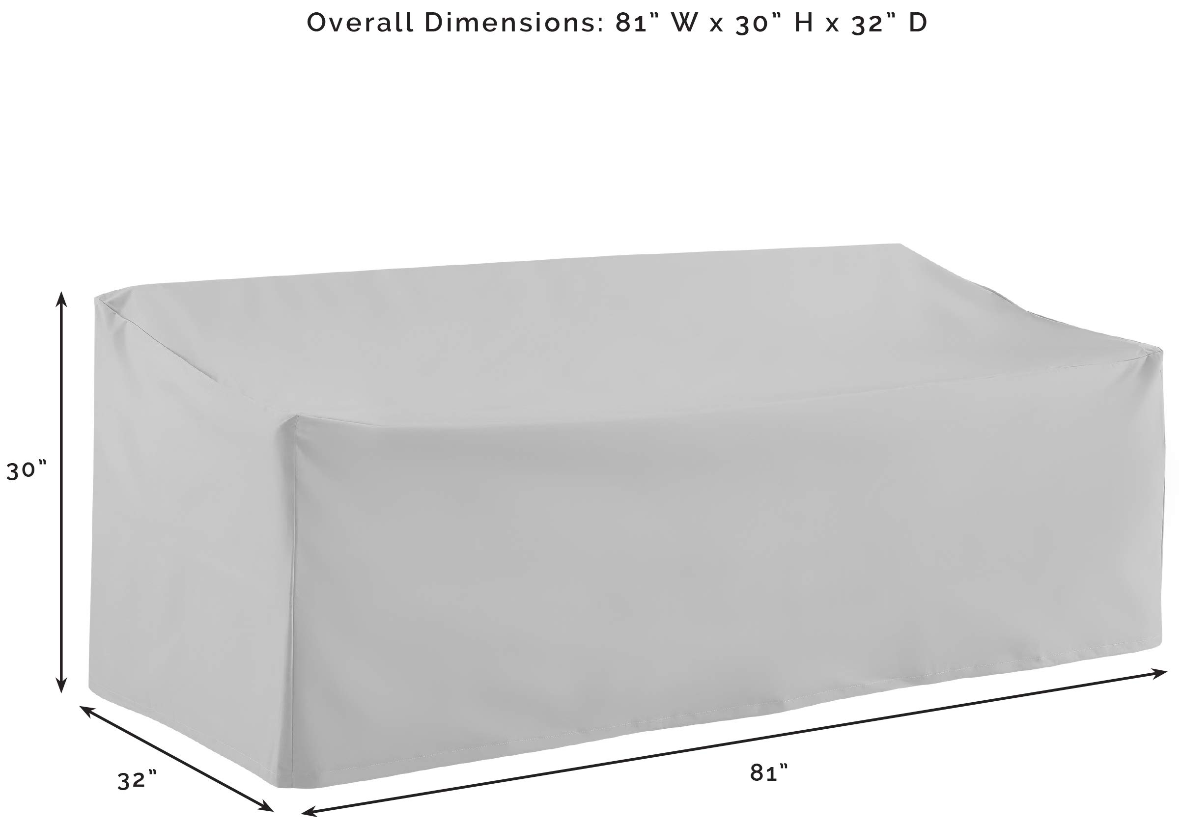 Crosley Waterproof 4-Piece Outdoor Patio Furniture Cover Set for Sectional Sofas - All-Weather Protection for Patio, Deck & Backyard (Gray) - Perfect for Rain, Snow & Sun Protection