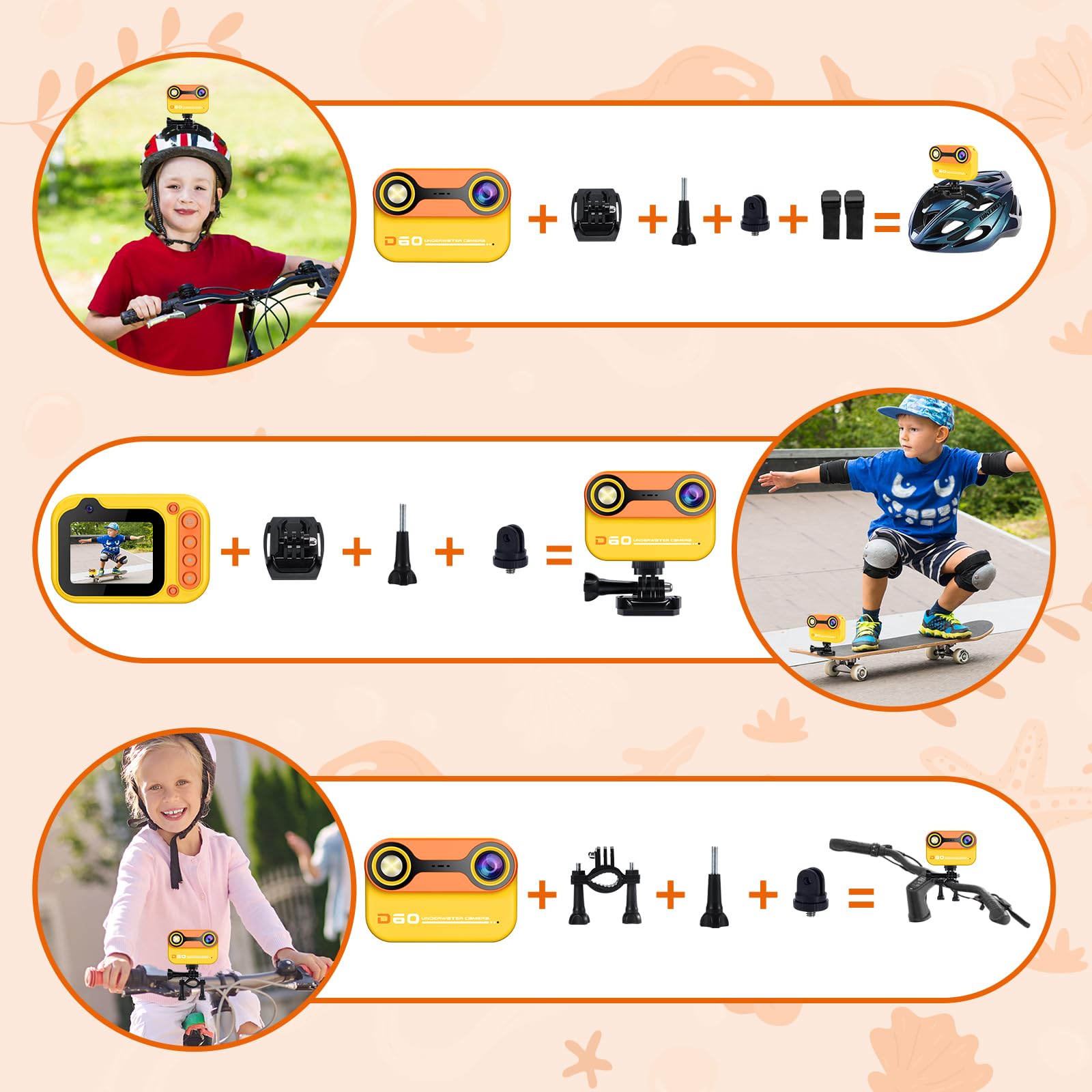 Waterproof Kids Camera for Boys & Girls Ages 3-12 - 2.4
