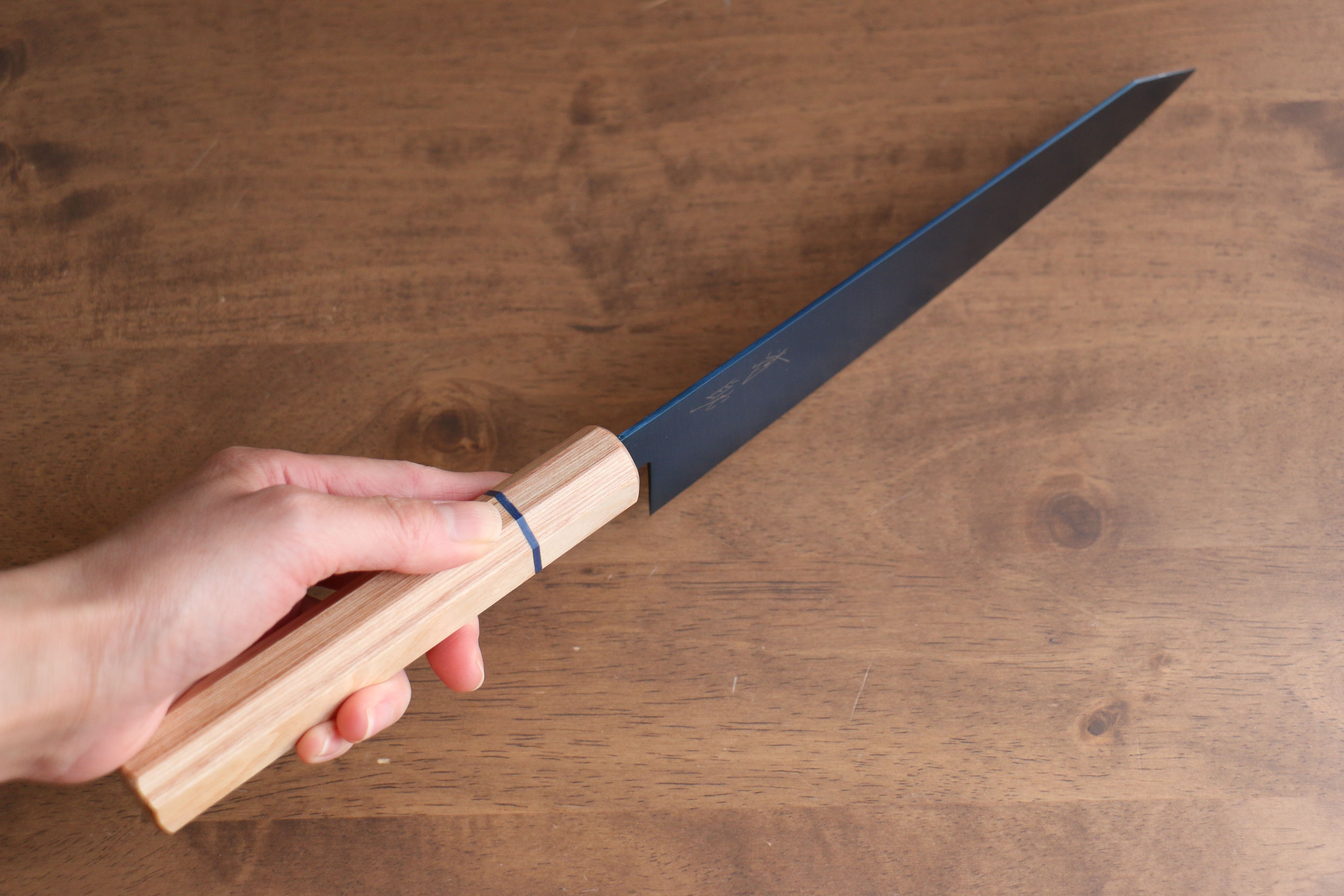 Seisuke SK 85 Kiritsuke Gyuto Japanese Chef Knife 210mm - Ion Plating Blade, White Wood Handle - Perfect for Sushi, Sashimi & Precision Cutting