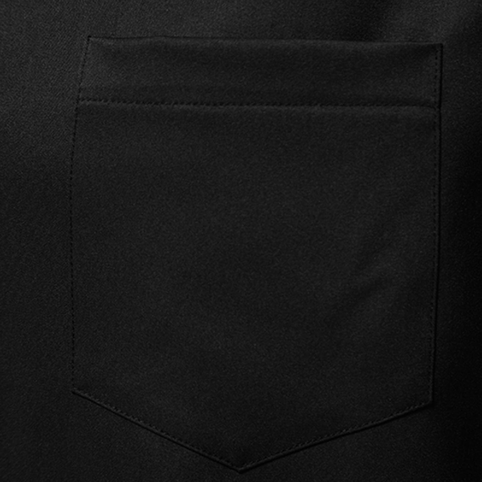 Men's Slim Fit Plaid Patchwork Dress Shirt - Long Sleeve Button Down Business Casual Shirt with Band Collar | Perfect for Office Wear, Business Meetings & Formal Events