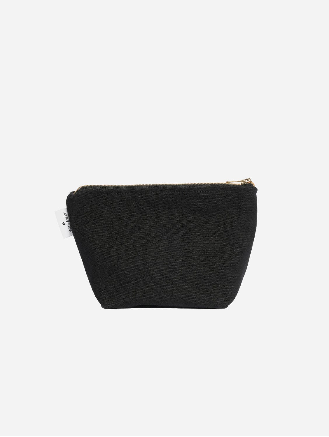 Natural Cotton Canvas Cosmetic Bag for Women - Waterproof Travel Makeup Pouch | Night Black | Perfect for Travel, Gym & Daily Organizer