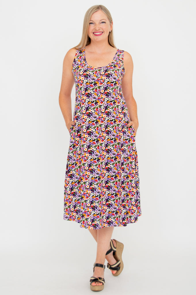 Evangelina Floral Summer Dress - Breathable Bamboo Fabric, Comfortable & Stylish for Women | Perfect for Beach Vacations, Brunch Dates & Casual Outings