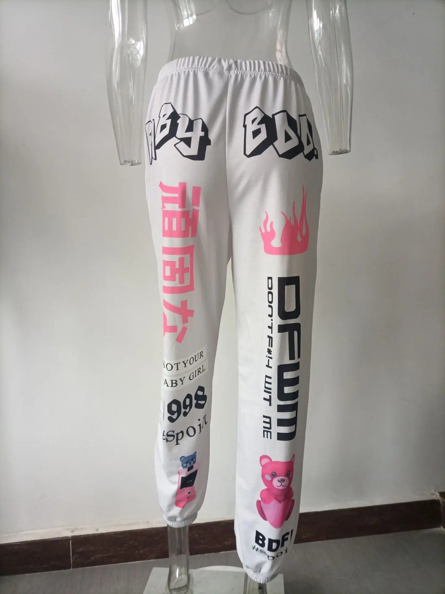 Women's Fashion Elastic Waist Printed Harem Pants - Casual Joggers & Sweatpants for Yoga, Lounge & Streetwear | Comfortable Workout & Leisure Pants
