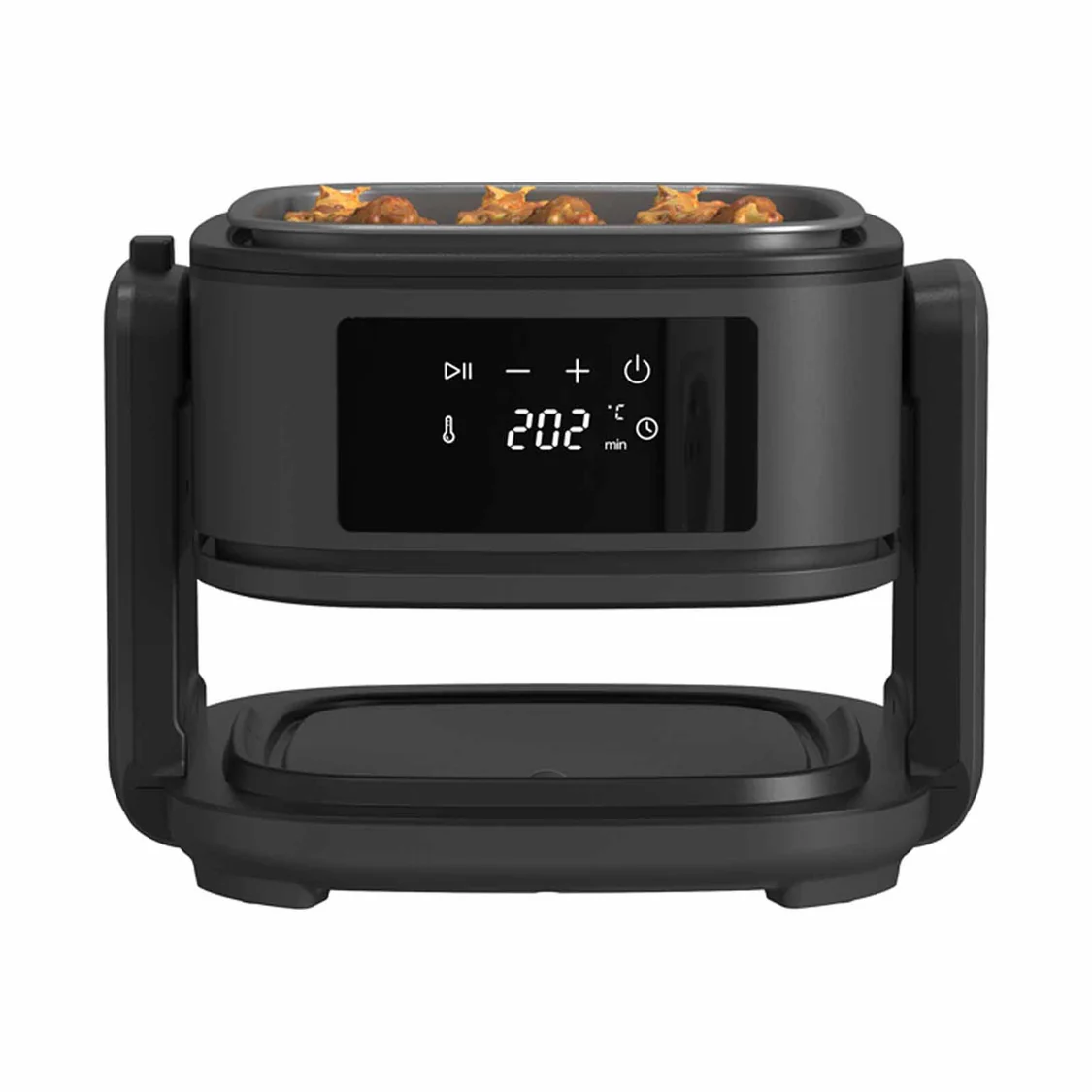 2 in 1 Digital Air Fryer Grill with LED Display - 10QT Large Capacity, Oil-Free Healthy Cooking for Chicken, Fries & More - Perfect for Family Meals & Party Snacks