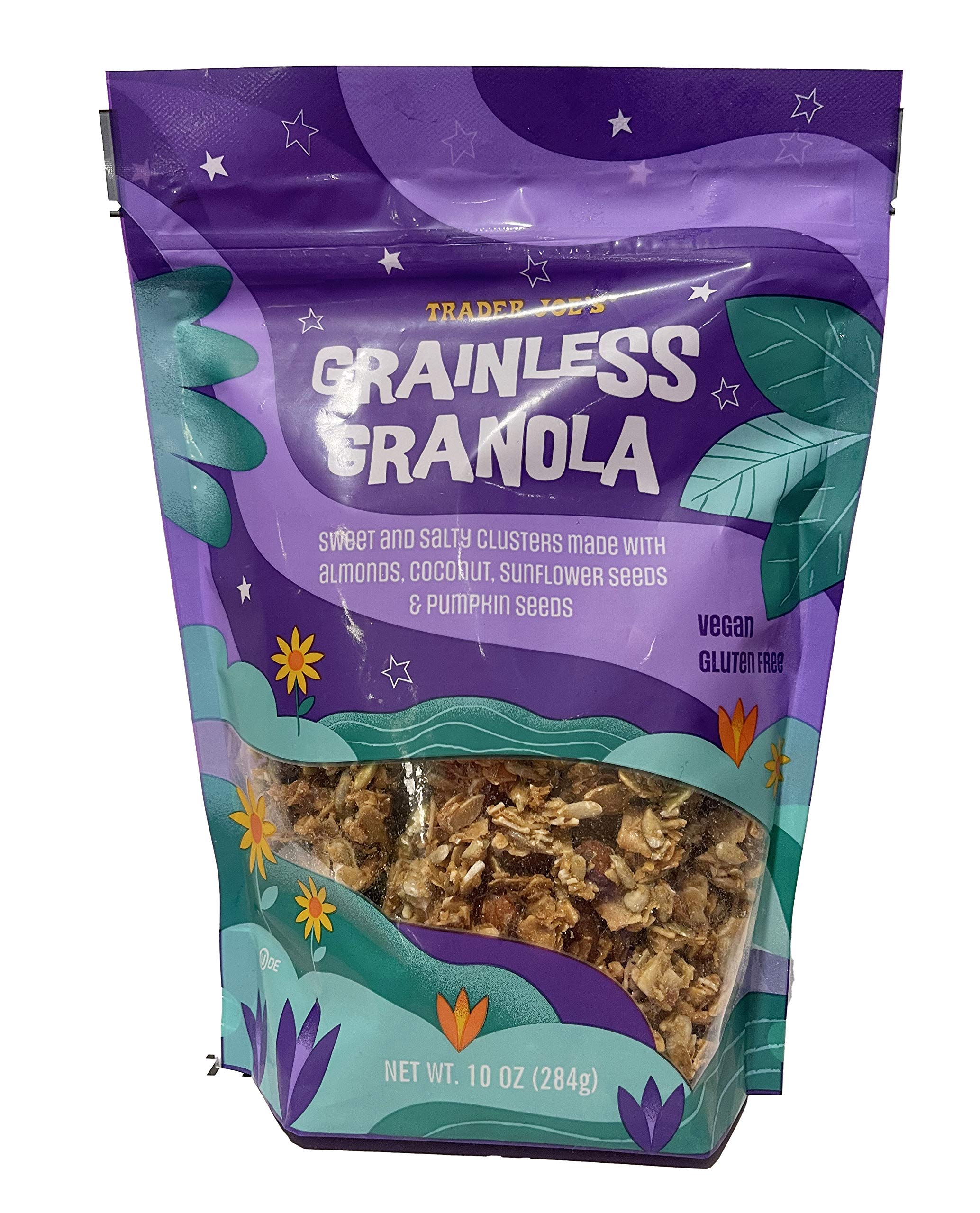 Trader Joe's Grainless Granola - Vegan & Gluten Free Snack - Crunchy Almond Coconut Clusters with Sunflower & Pumpkin Seeds | Healthy Breakfast, Keto Diet & On-The-Go Energy Boost