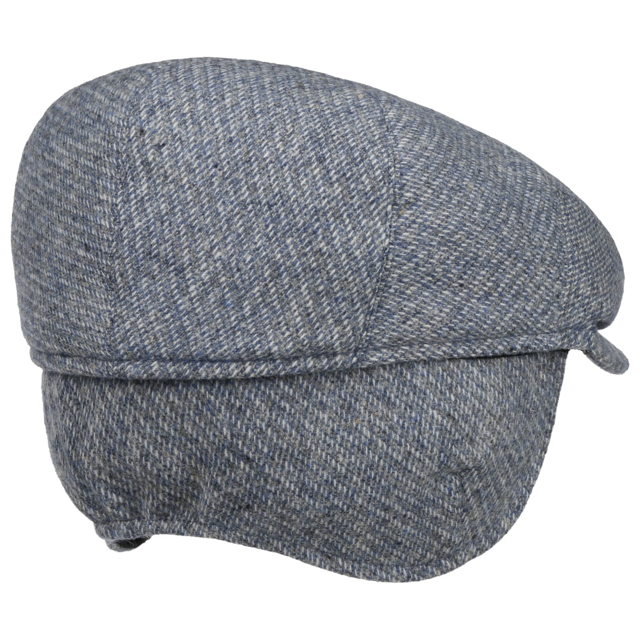 Stylish Merlino Check Flat Cap with Ear Flaps by Mayser - Warm Winter Hat for Men & Women - Perfect for Outdoor Activities, Skiing, and Cold Weather Fashion