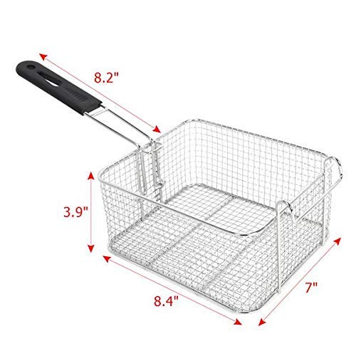 12.7QT Heavy Duty Commercial Deep Fryer - 5000W Stainless Steel Electric Fryer with Removable Basket & Dual Cylinders - Perfect for Restaurants, Food Trucks & Home Kitchen Use