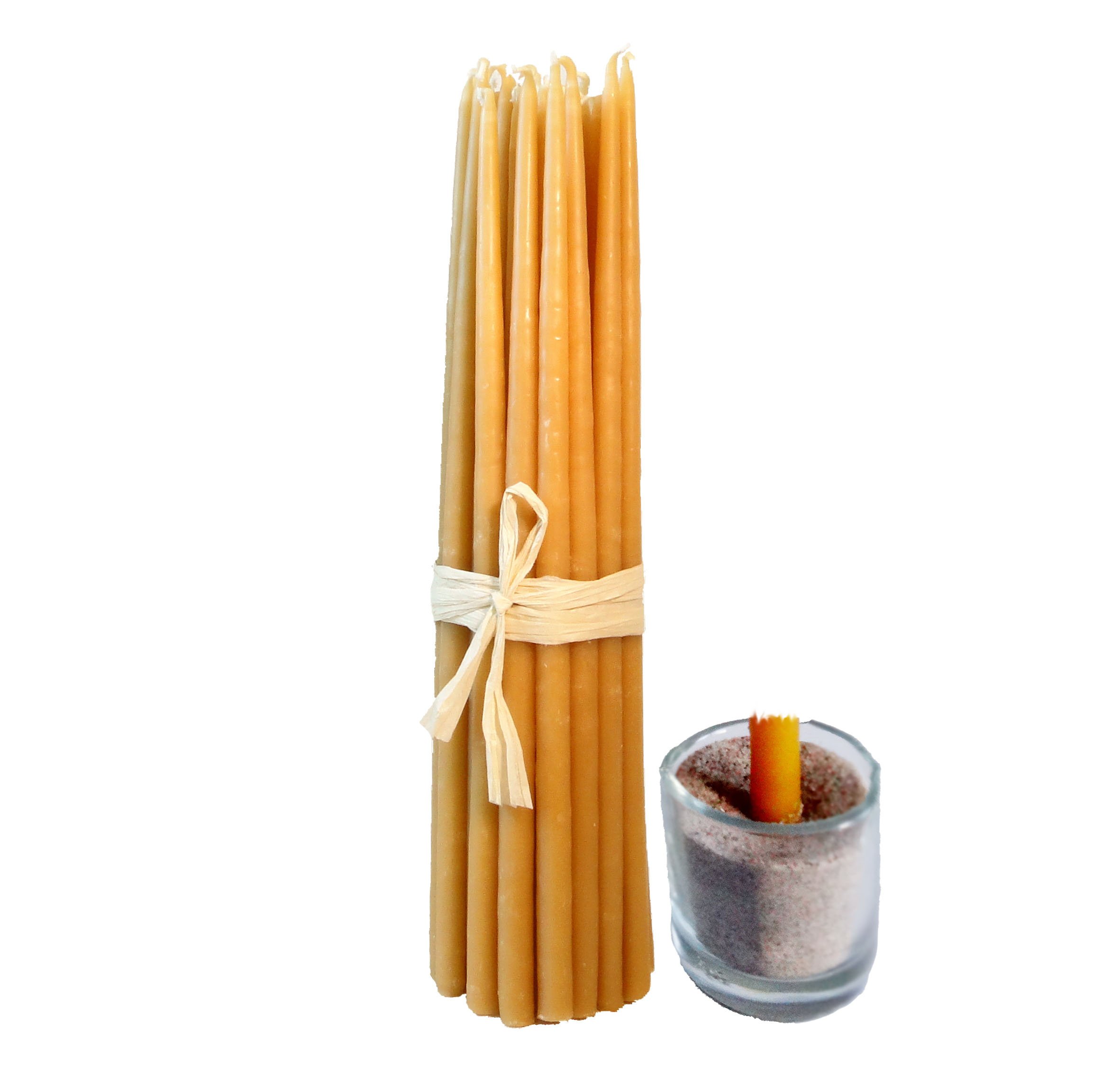 Premium 100% Pure Beeswax Candles - Organic Handmade 4-Hour Burn Time, 11