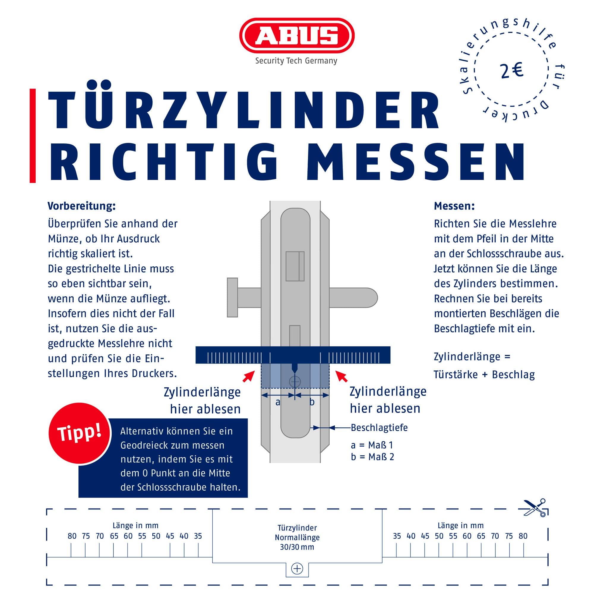 ABUS Profile Cylinder D6XNP 35/55 Double Cylinder Door Lock with 5 Keys & Code Card - High Security Front Door & Apartment Lock with Emergency & Danger Function - Ideal for Home, Office & Commercial Building Security