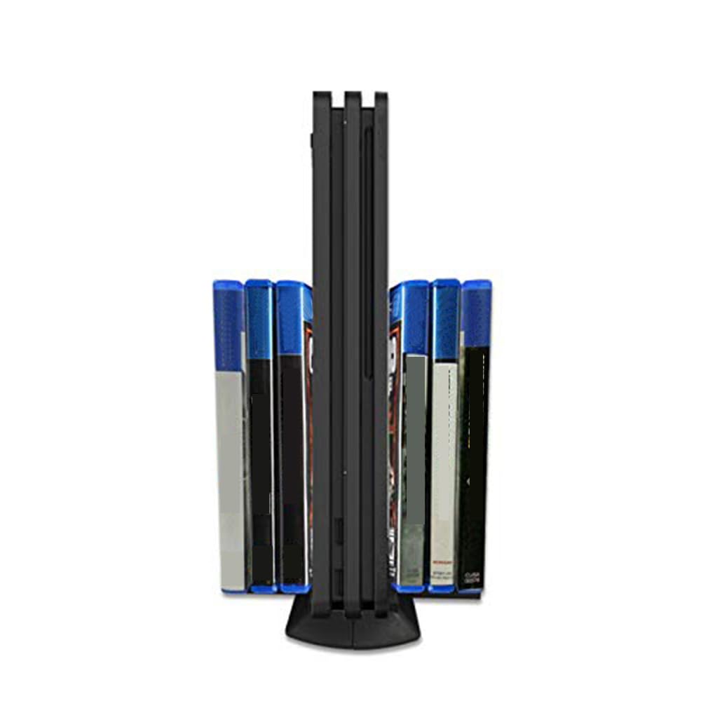 Universal Vertical Stand Holder for PlayStation 4, PS4 Slim & PS4 Pro - Console Stand with Game Storage | Perfect for Gaming Setup & Organized Storage