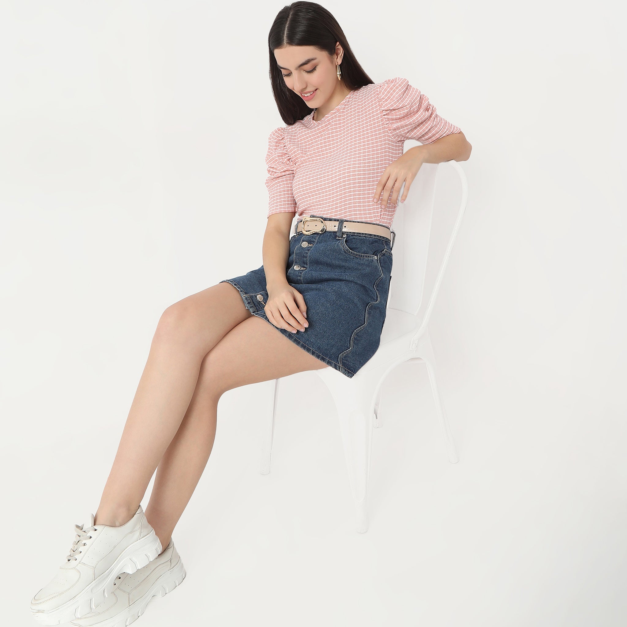 Stylish Checkered Puff Sleeve Betty Top for Women | Vintage-Inspired Blouse | Perfect for Casual Outings, Date Nights & Office Wear