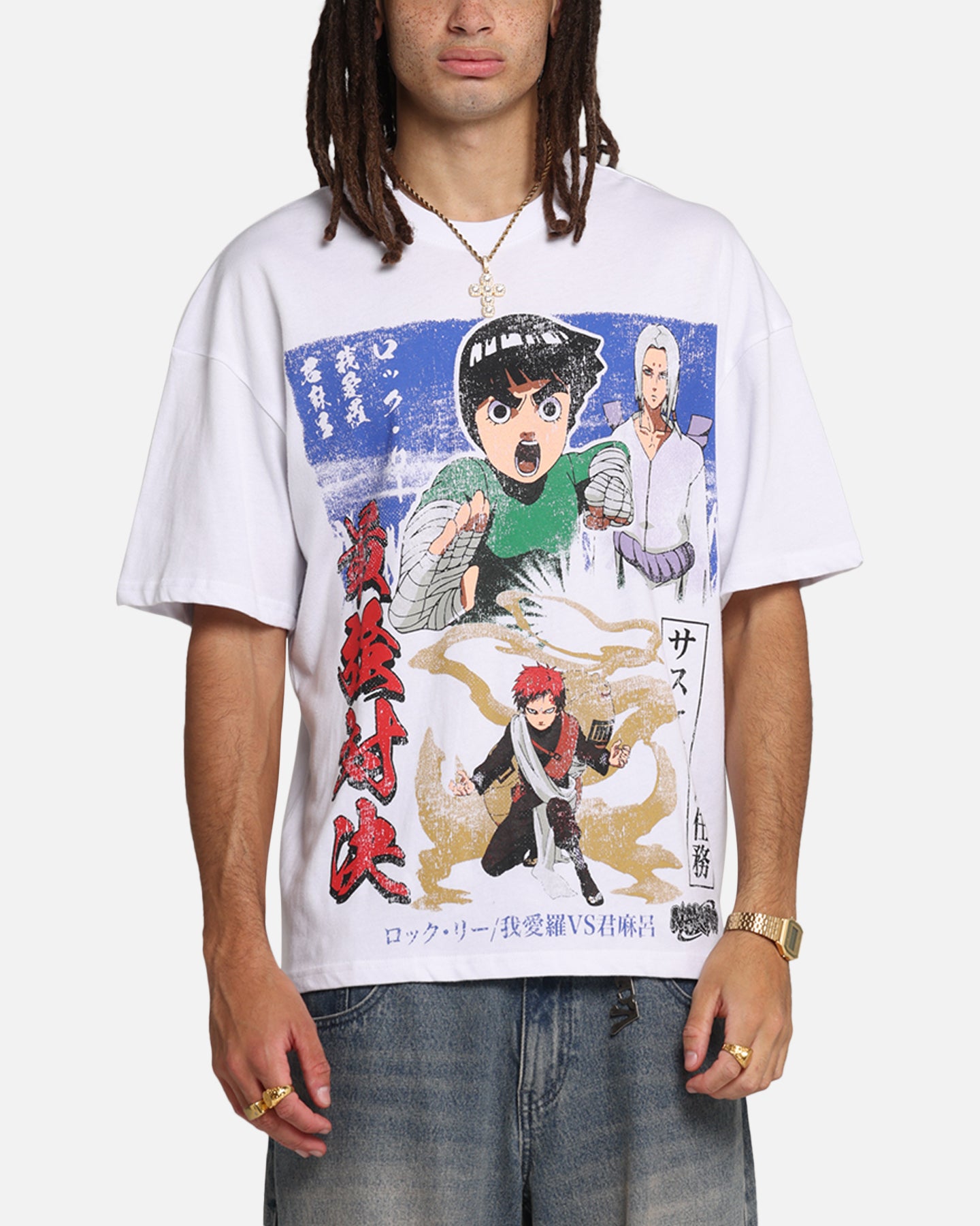 Naruto Kimimaro Vintage Anime T-Shirt - White Cotton Graphic Tee for Men & Women - Perfect for Cosplay, Anime Conventions & Casual Wear
