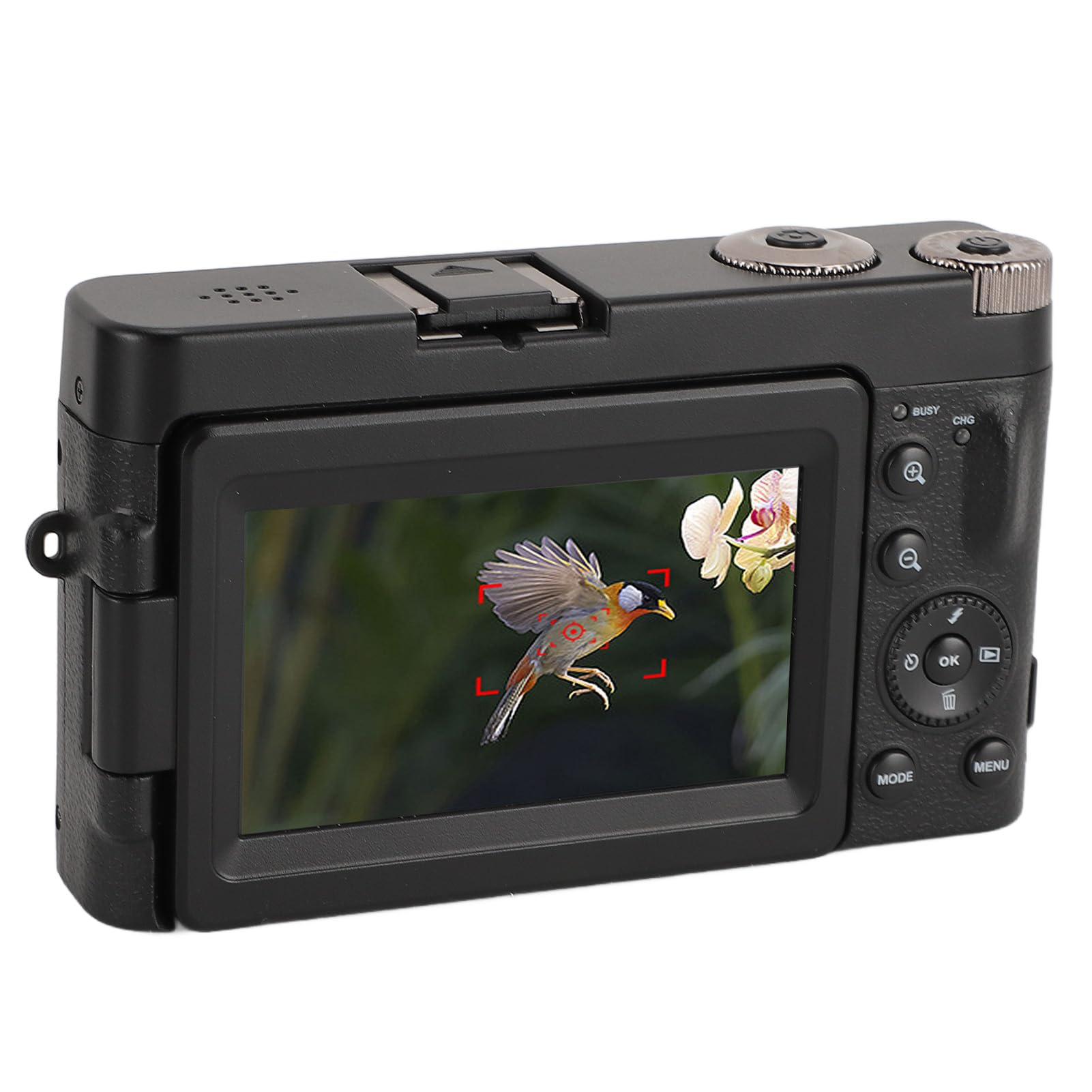 4K Digital Camera 48MP Vlogging Camera with 3in 180° Flip Screen & 16X Zoom | Compact YouTube Camera with Auto Focus | Connect to PC/TV/Projector | Perfect for Travel, Blogging & Home Video Recording