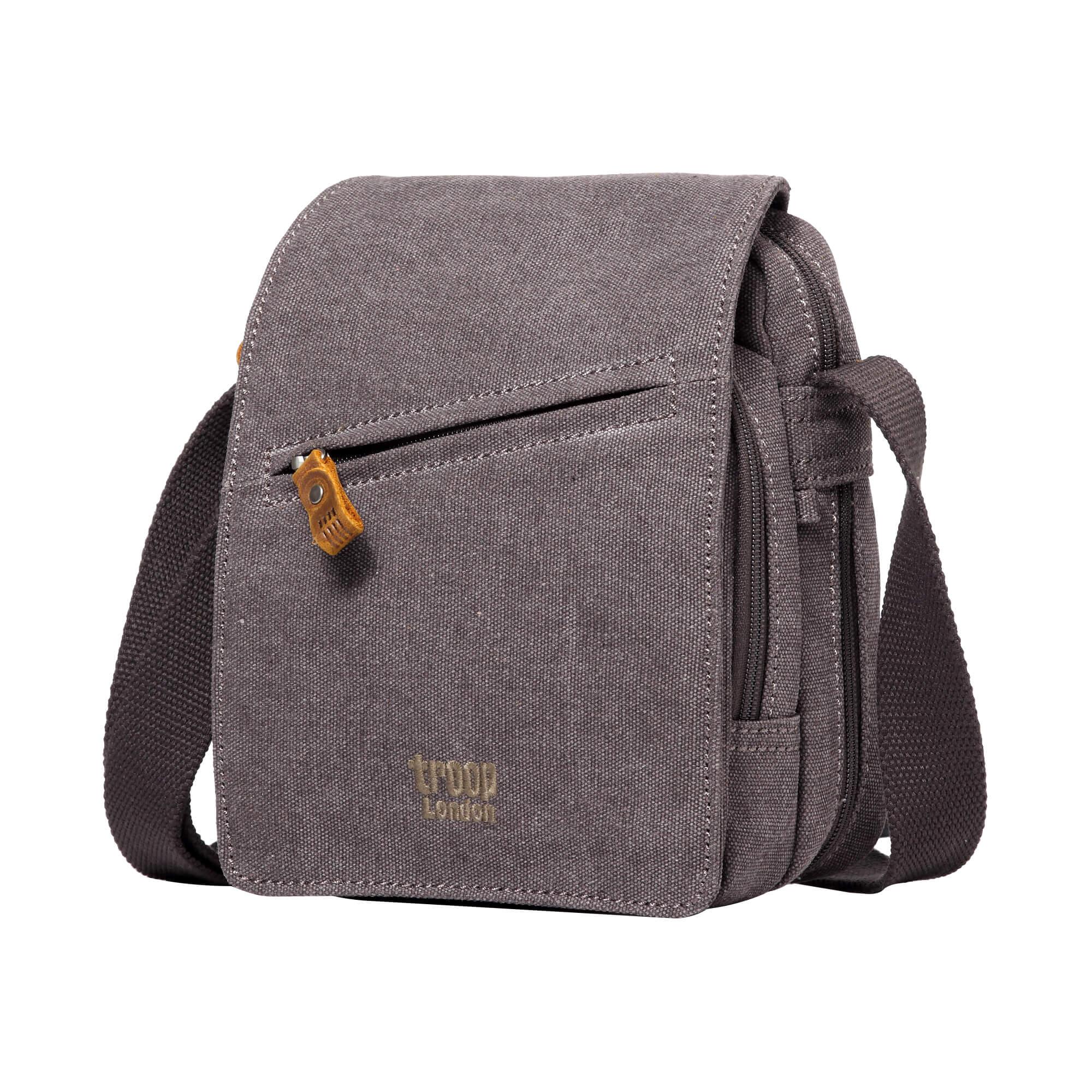 TRP0239 Troop London Classic Canvas Crossbody Bag - Stylish & Durable for Travel, Work & Everyday Use