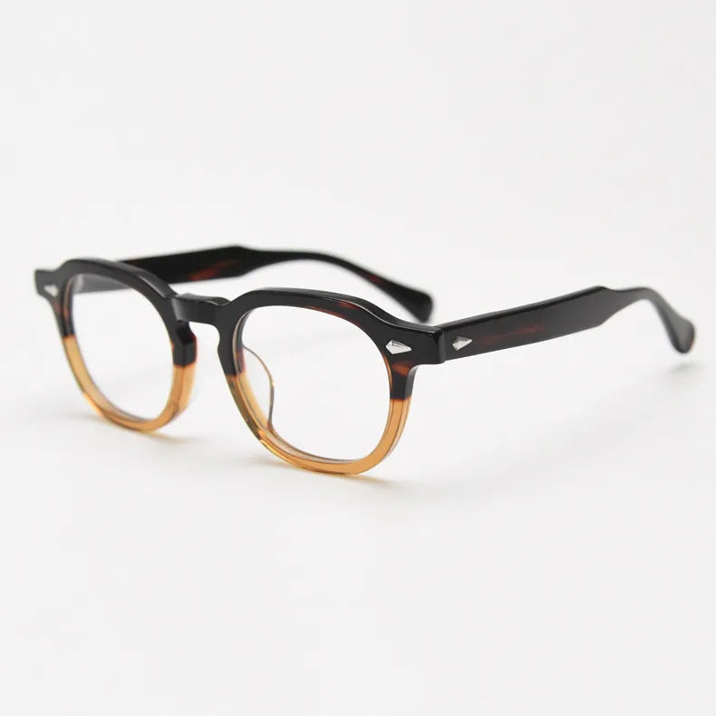CCspace Unisex Full Rim Square Acetate Eyeglasses 56839 - Stylish & Durable Frame for Men & Women - Perfect for Reading, Work & Everyday Fashion