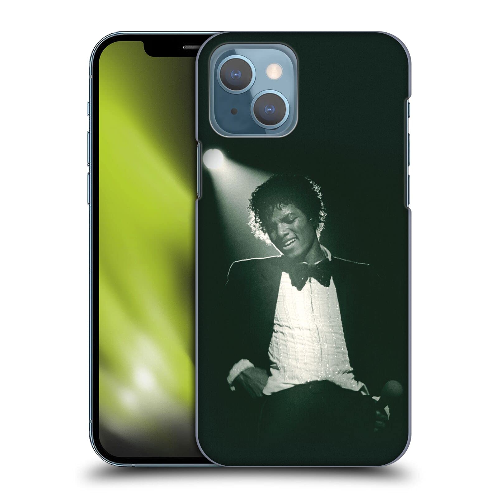 Officially Licensed Michael Jackson Tuxedo Photo Hard Case for iPhone 13 - Iconic Celebrity Design - Perfect for MJ Fans, Music Lovers & Pop Culture Enthusiasts
