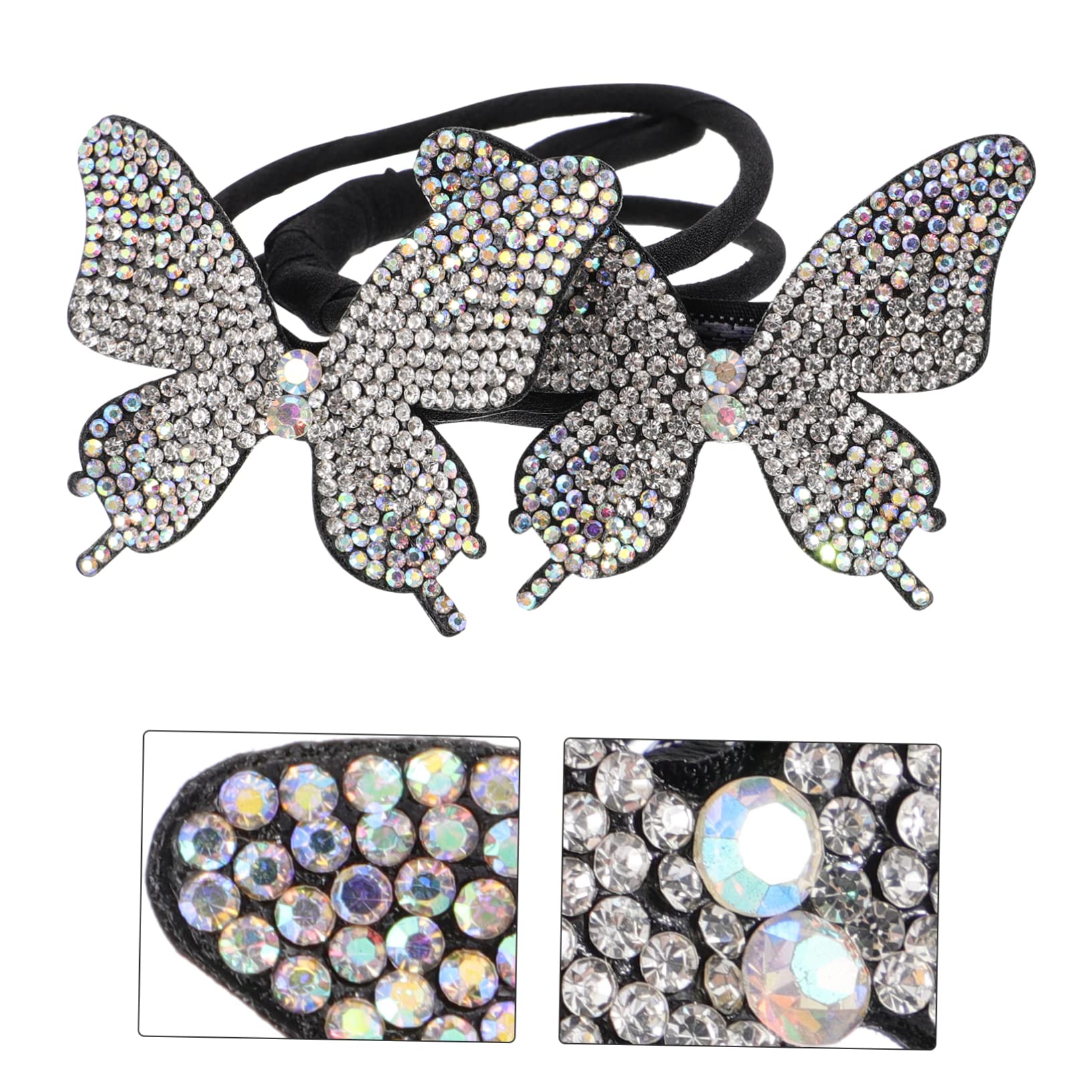 BIUDECO Silver Butterfly Bun Curler - Hair Bun Shaper & Crystal Bun Maker for Elegant Updos - Perfect for Weddings, Parties & Everyday Chic Hairstyles